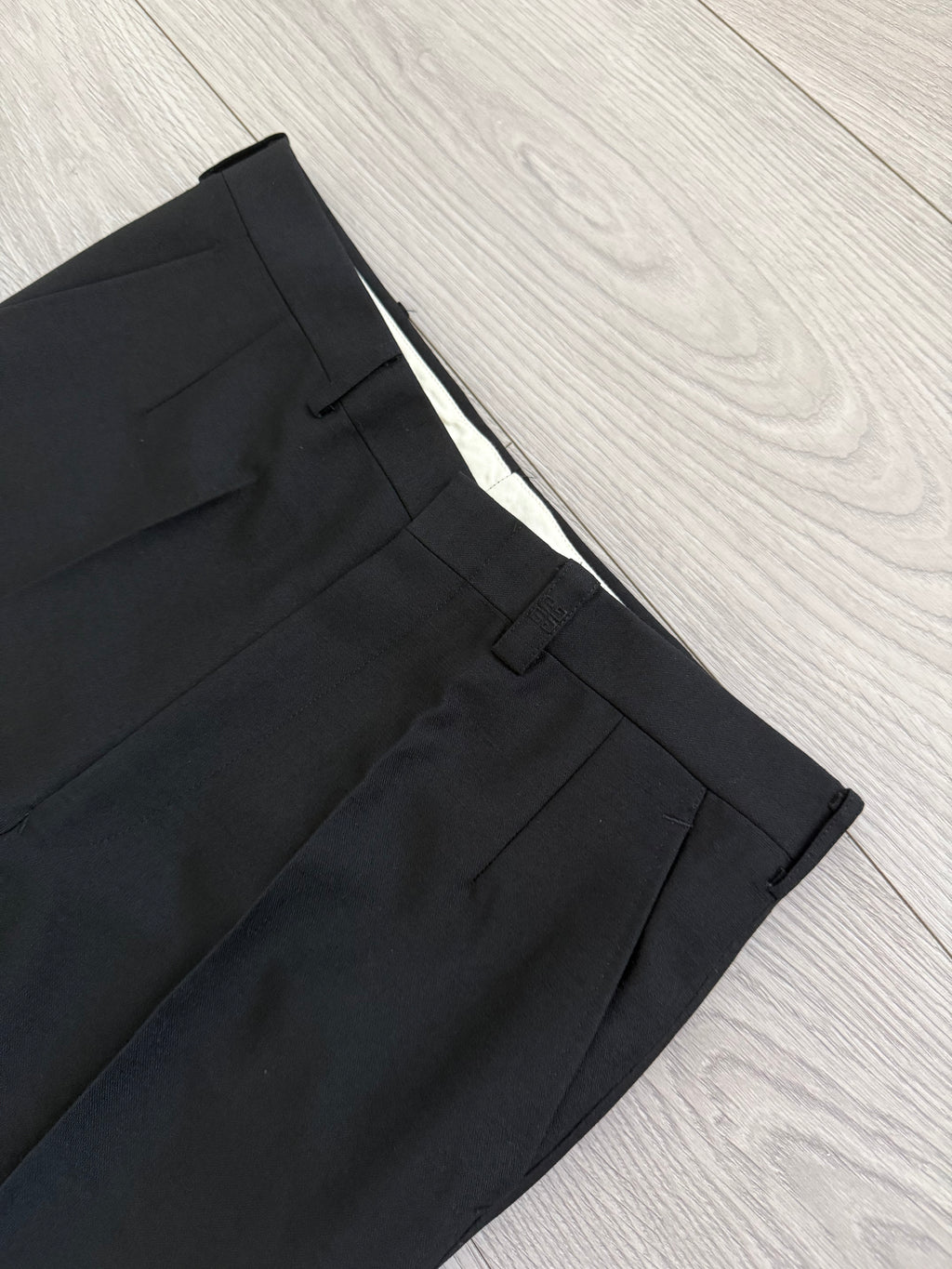 Givenchy 1990s Peak Lapel Double Breasted Wool Black Suit - Size S Jacket / 28" Waist