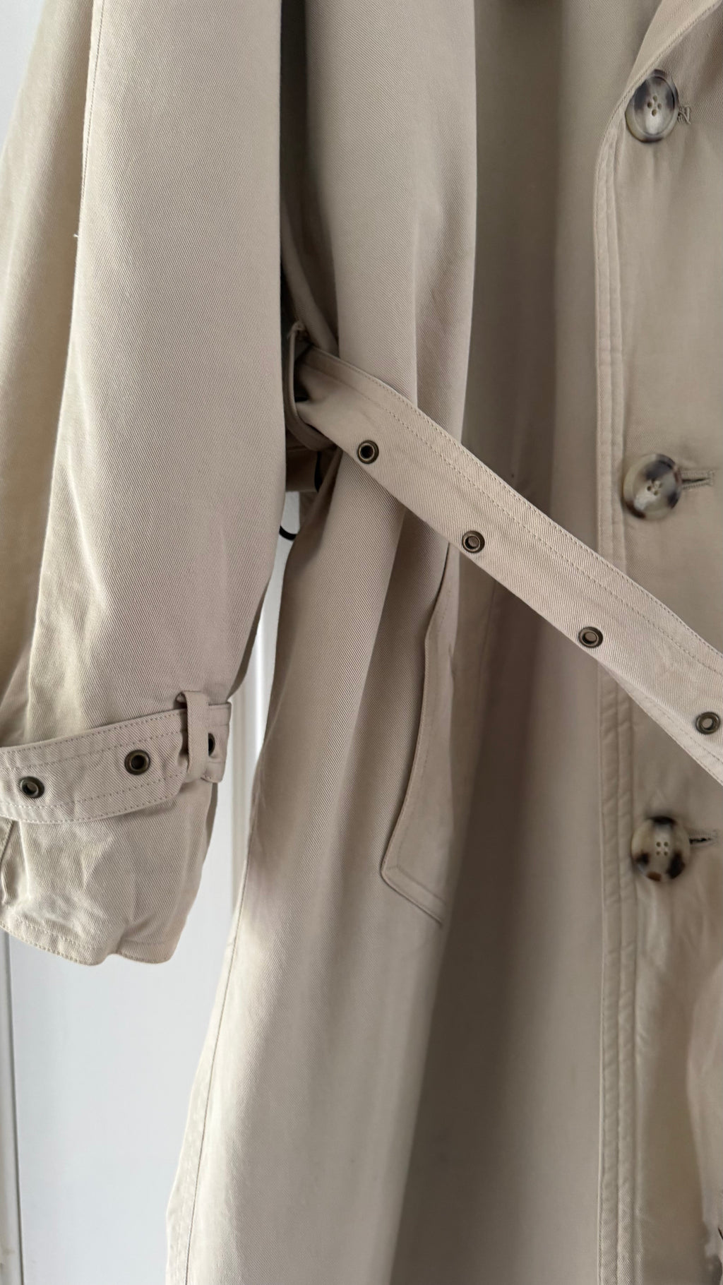 Hugo Boss 1980s Padded Power Trench Coat - Size L