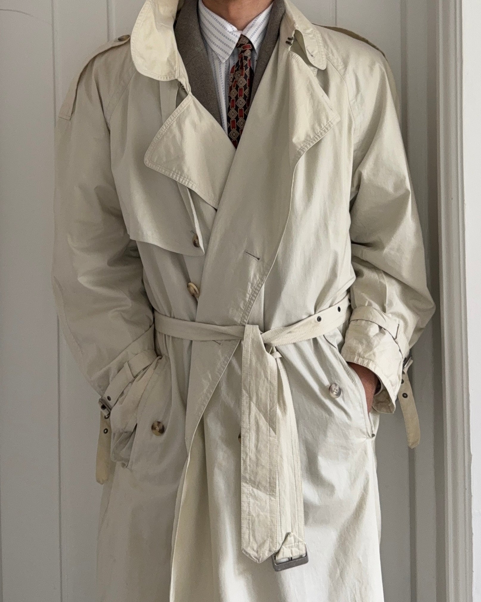 1980s Vintage Trench Coat Made in Germany - Size L