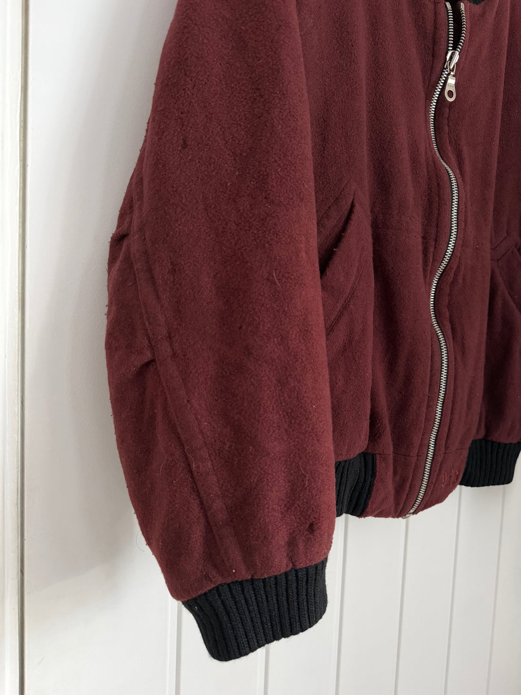 Hugo Boss 1980s Cashmere Wool Bomber Jacket - Size M