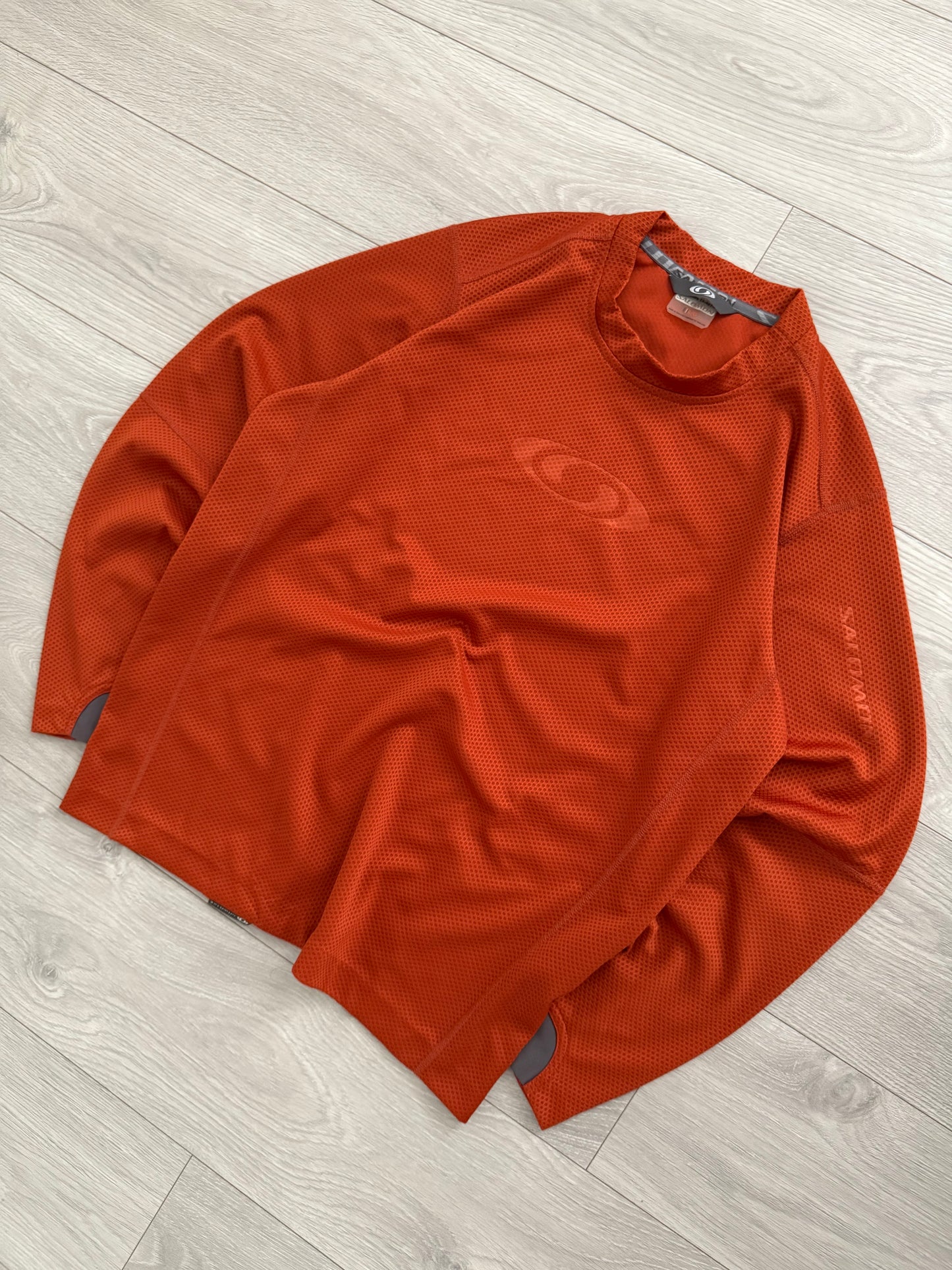 Salomon 00s Moto Mesh Orange Technical Long Sleeve - Size L