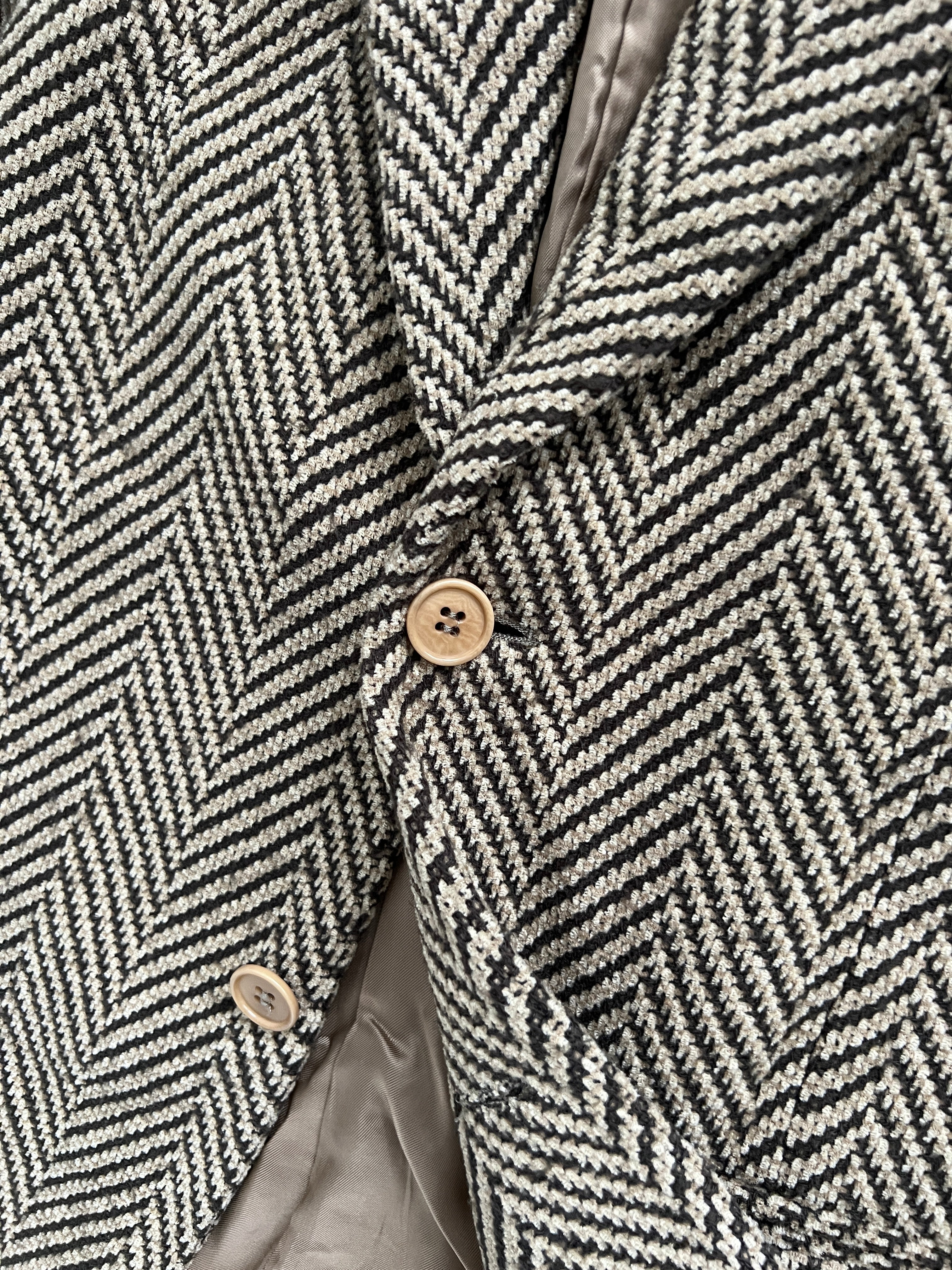 Emporio Armani 1990s Wool Herringbone Sports Jacket - Size S