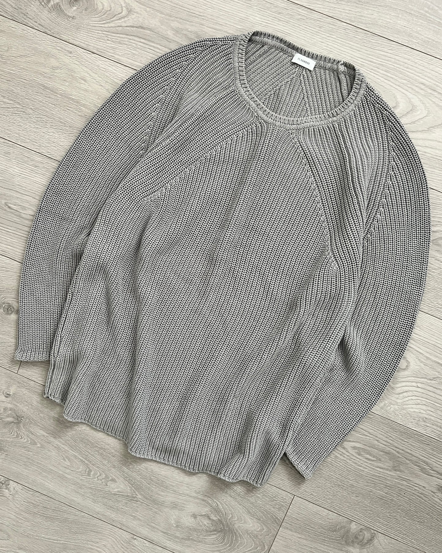 Jil Sander by Raf Simons 00s Raglan Ribbed Knit Sweater - Size M