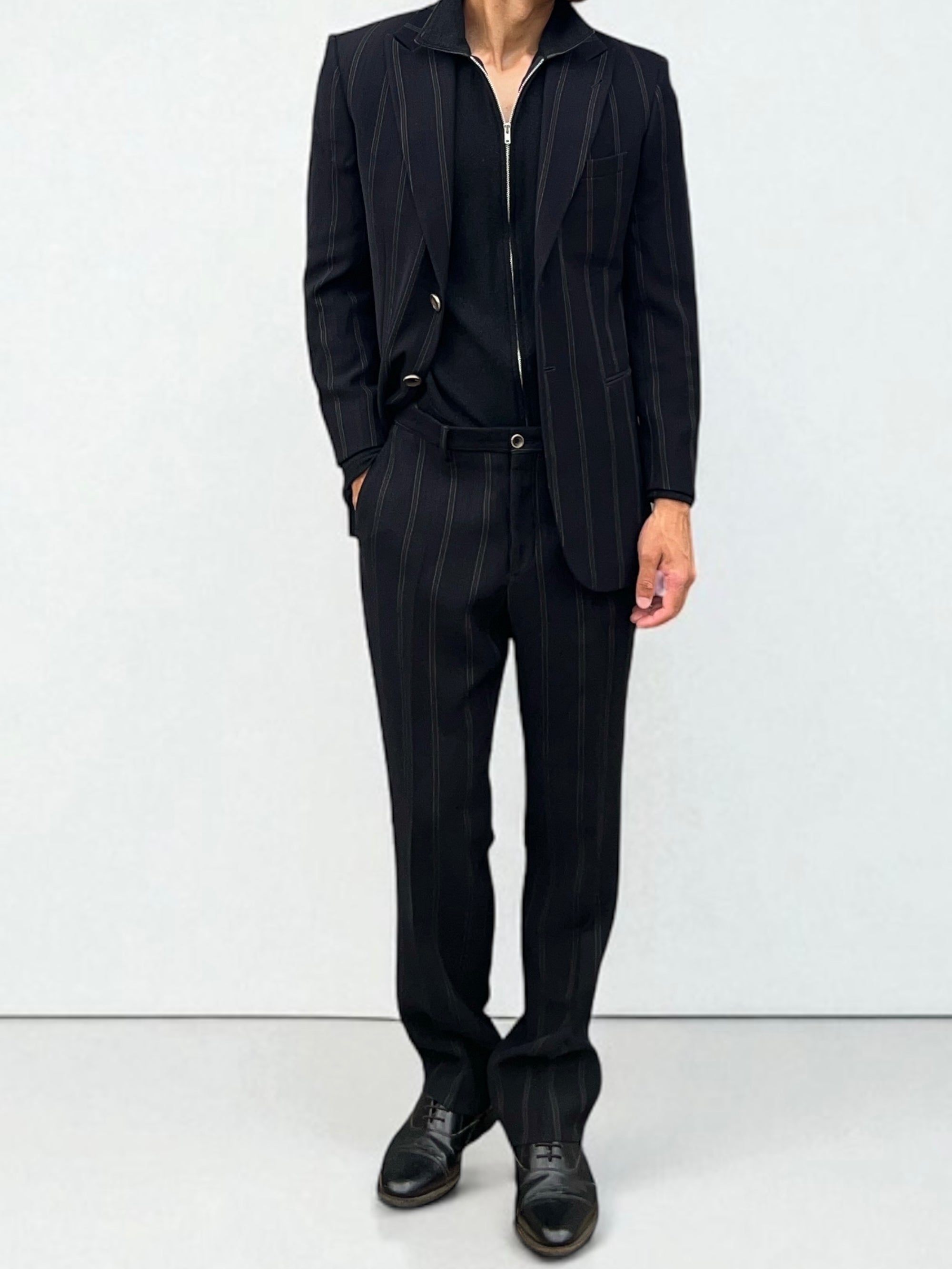 Giorgio Armani 1990s Striped Relaxed Suit - Size S Jacket / 32" Waist
