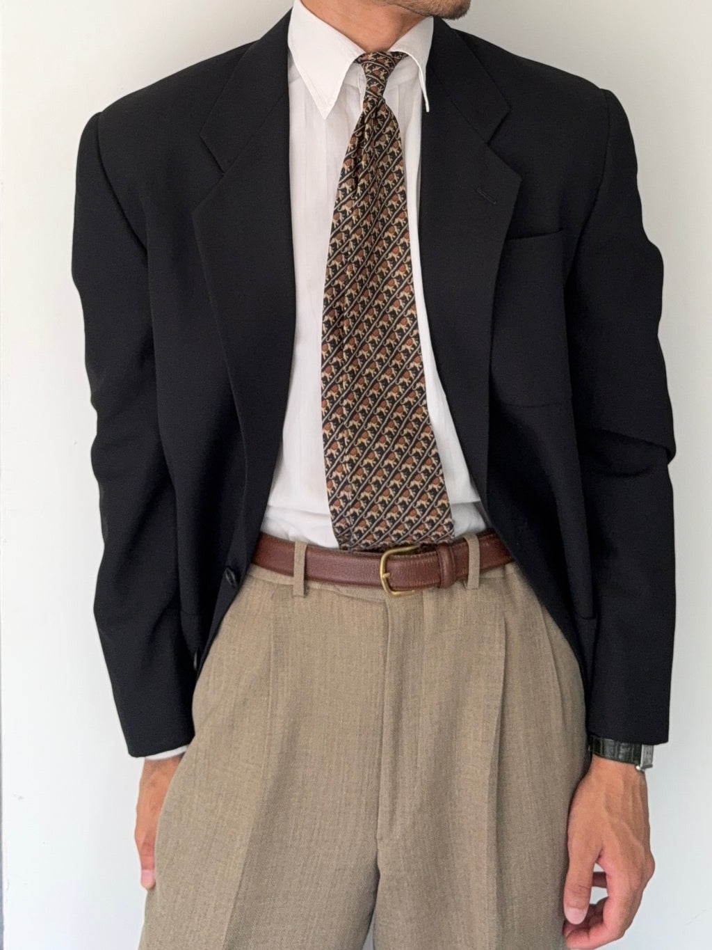 Emporio Armani 1980s 2B Unlined Wool Sports Jacket Blazer - Size S