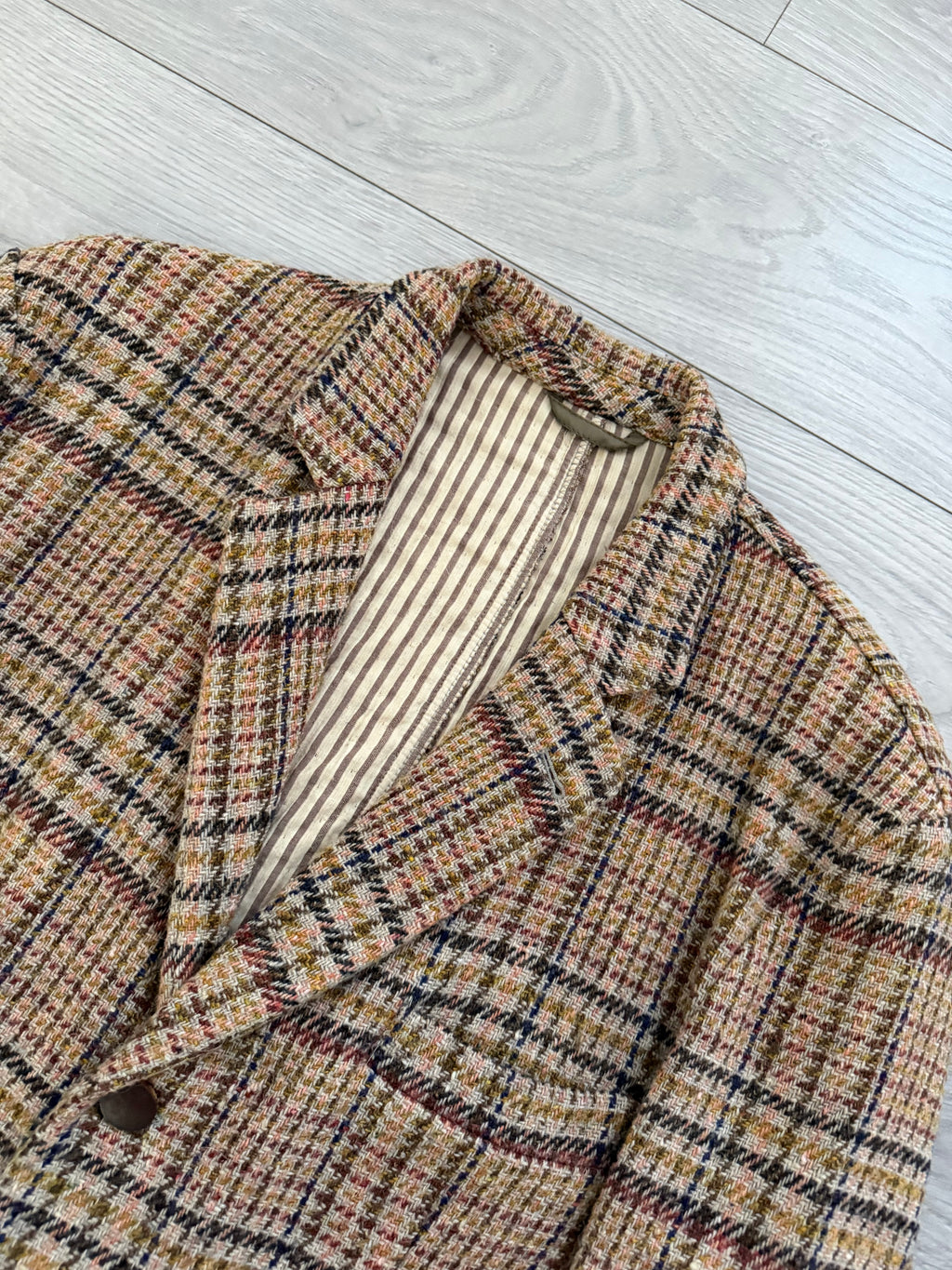 Emporio Armani 1990s 3B Check Wool Textured Sport Jacket Blazer - Size M