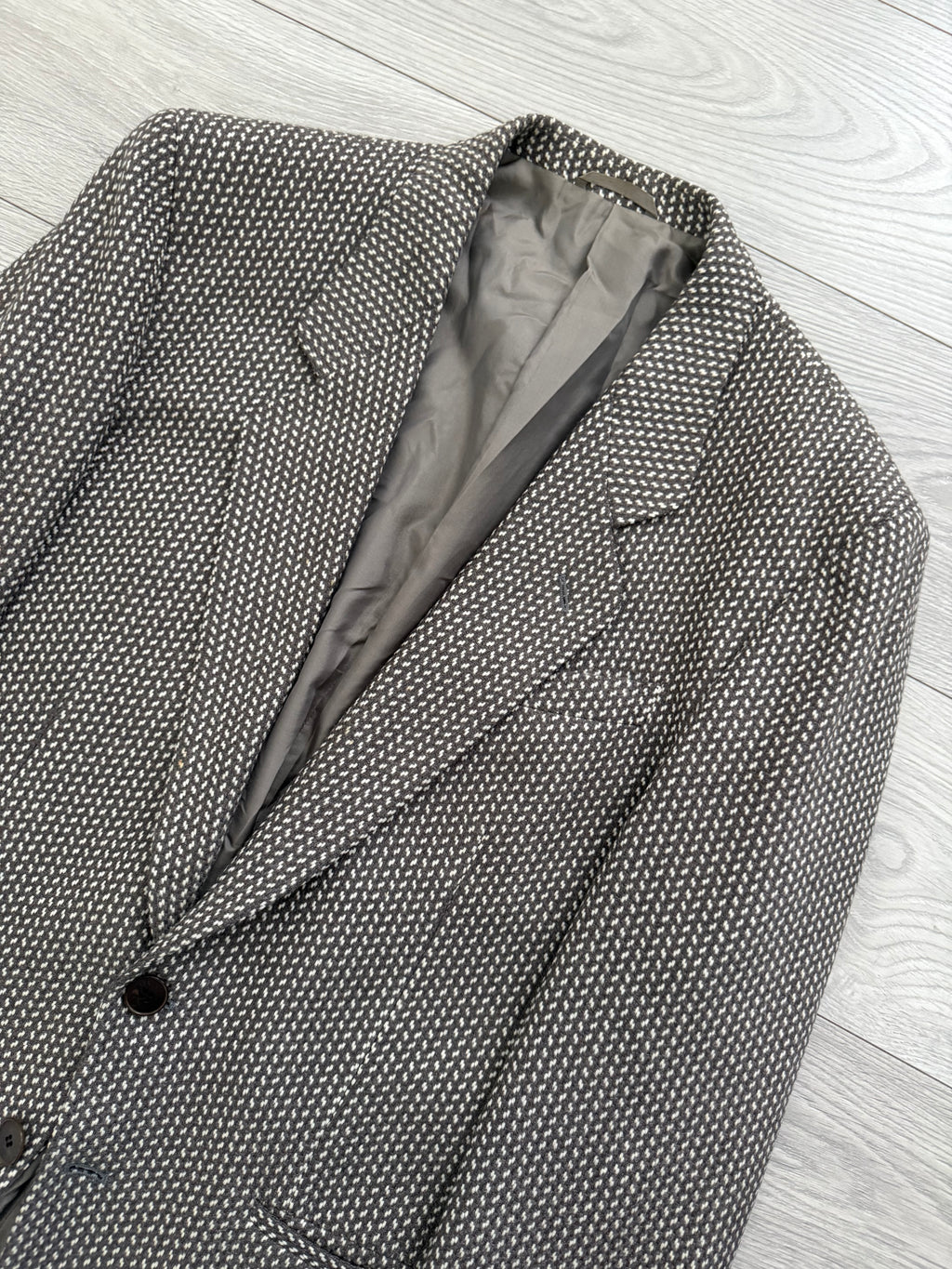 Basile 1980s 2B Textured Wool Sports Jacket Blazer - Size L