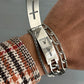 Jean Paul Gaultier Laser-Cut Cross Motif Stainless Steel Concealed Watch Bracelet