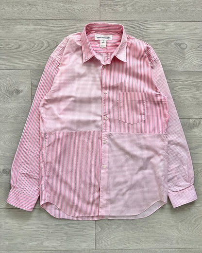 Comme Des Garcons SHIRT Pink Patchwork Shirt - Size M