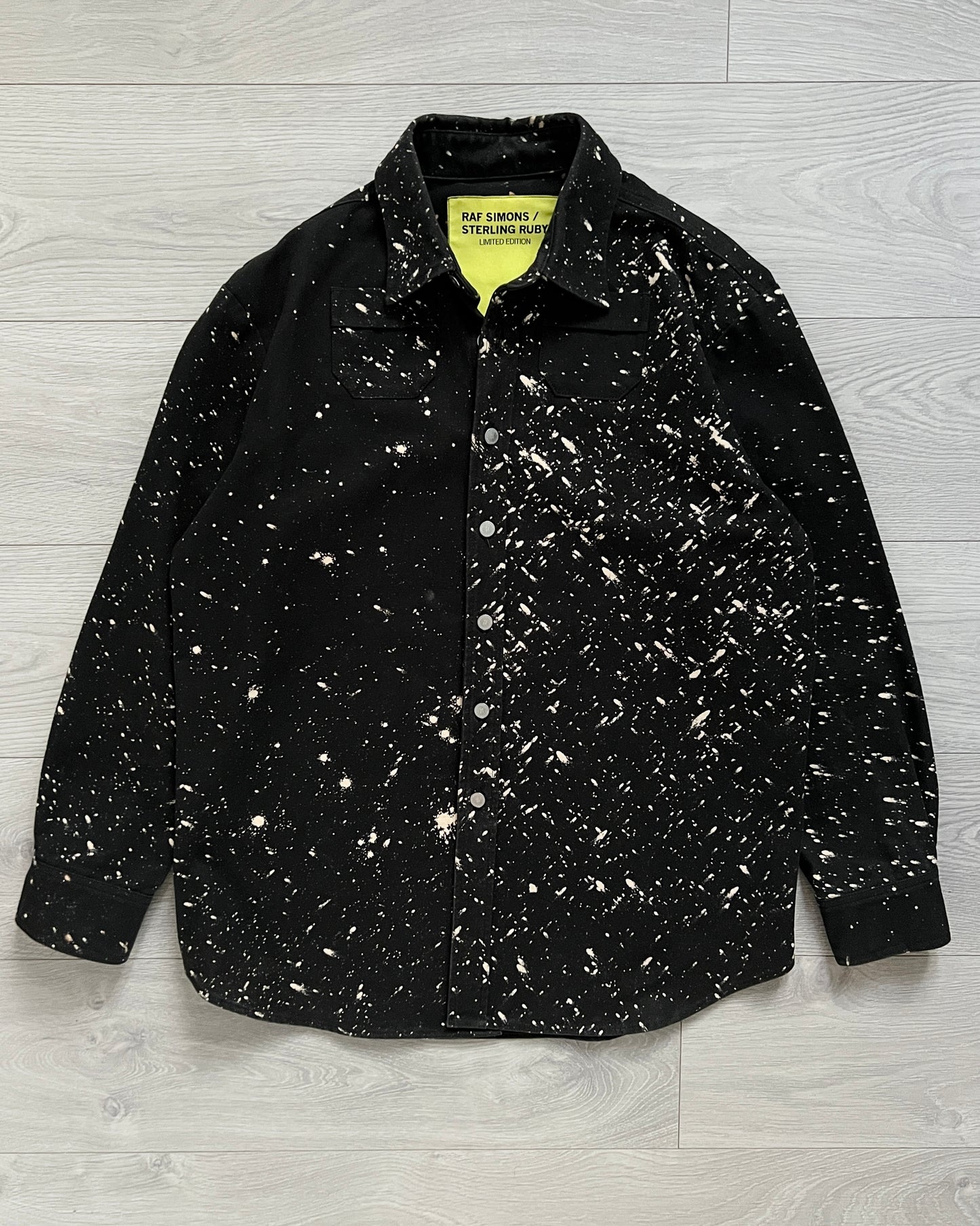 Raf Simons Sterling Ruby AW2014 Bleached Denim Overshirt - Size S/M