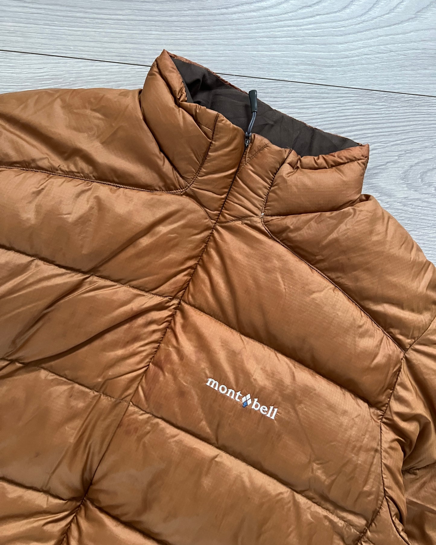 Montbell 00s Brown Down Puffer Jacket - Size M