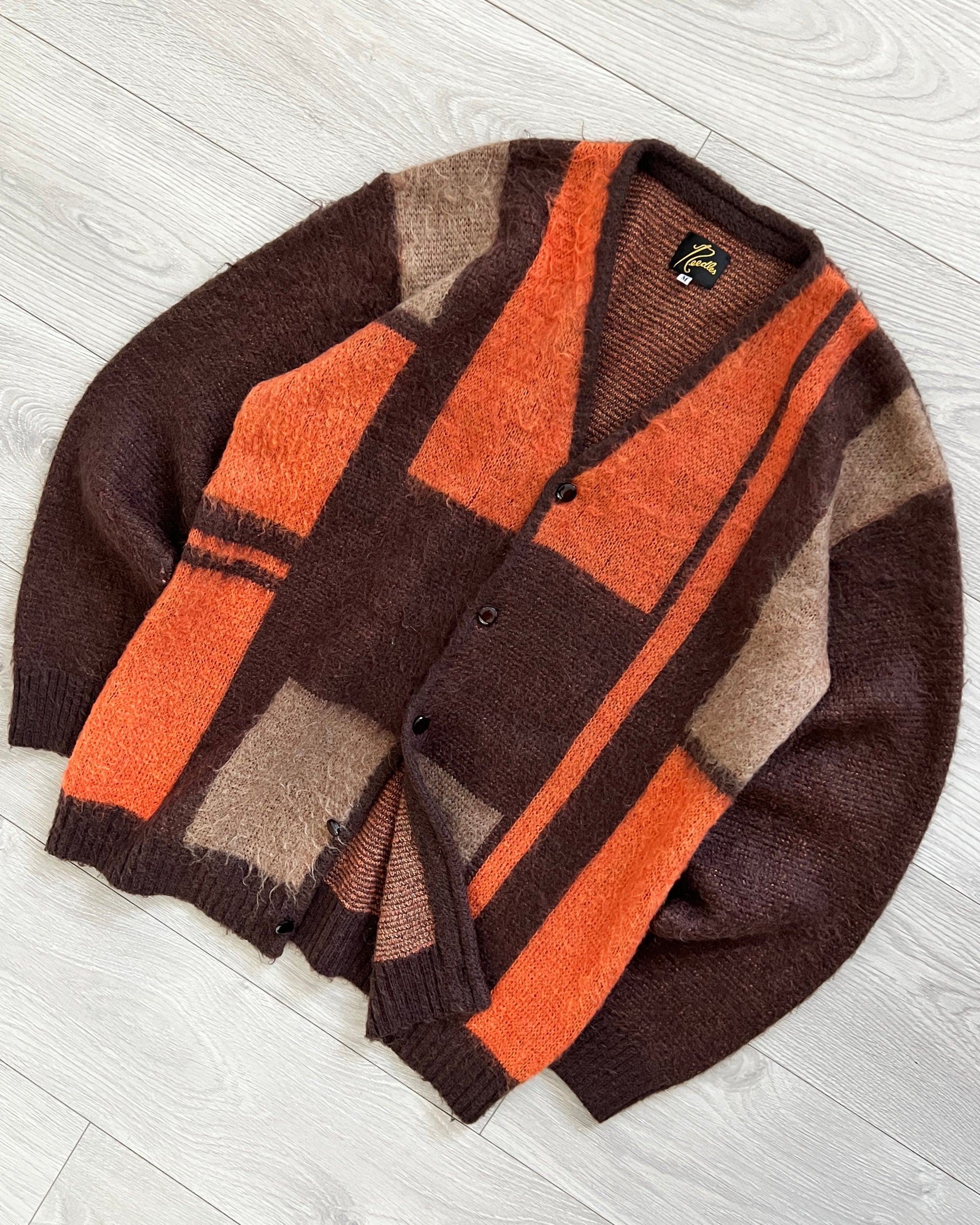 Needles Japan Patchwork Mohair Cardigan - Size M