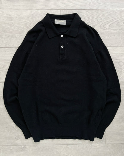 Comme Des Garcons Homme 1990s Wool Polo - Size M