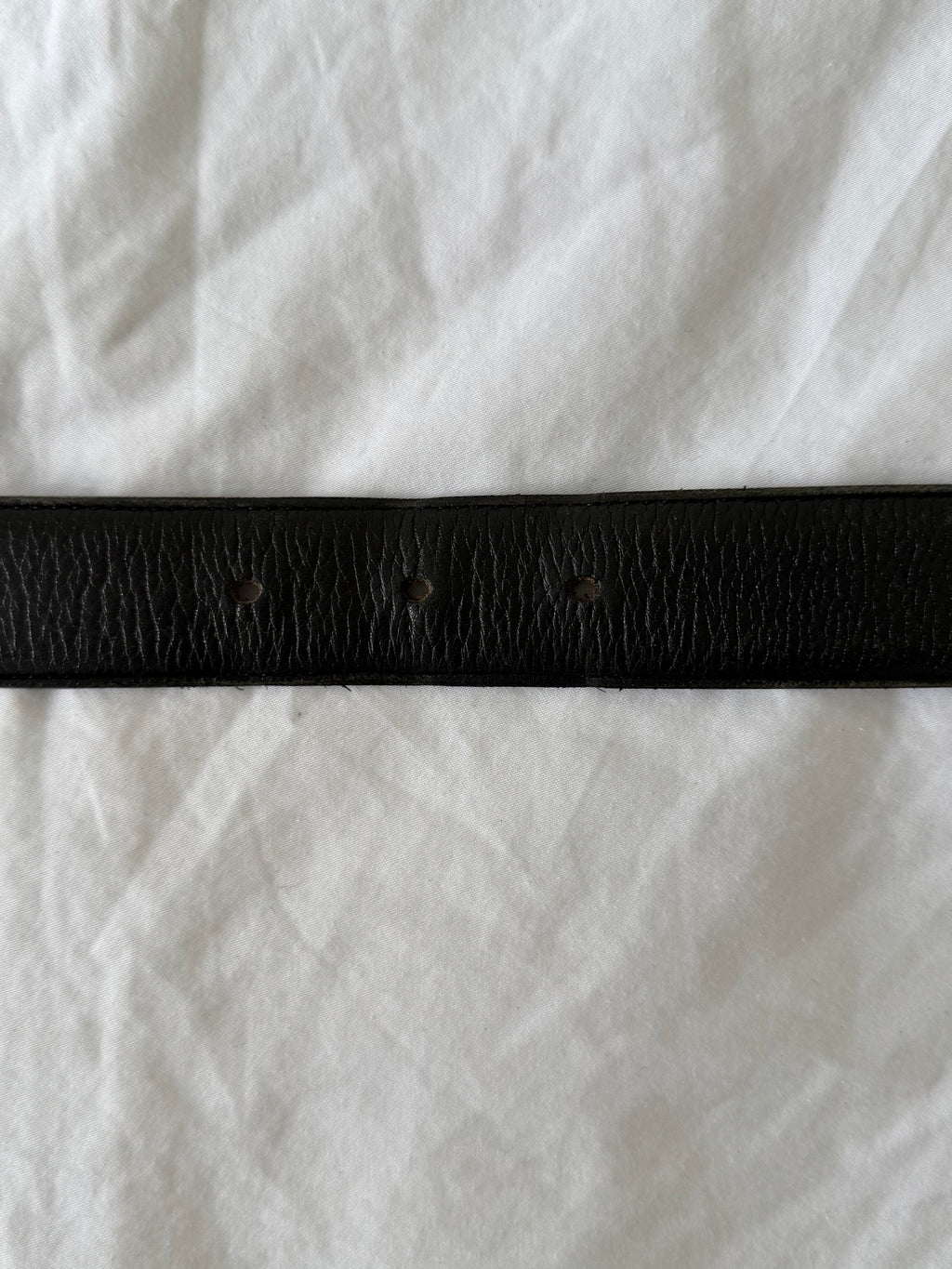 Valentino 1980s Gold Buckle Black Leather Belt - Size 30" to 34" Waist