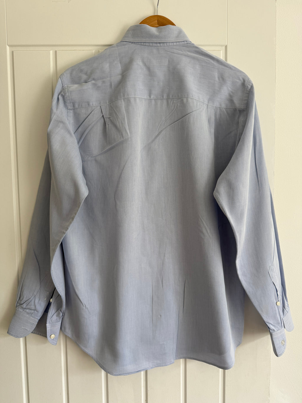 Giorgio Armani 1980s Blue Cotton Shirt - Size M