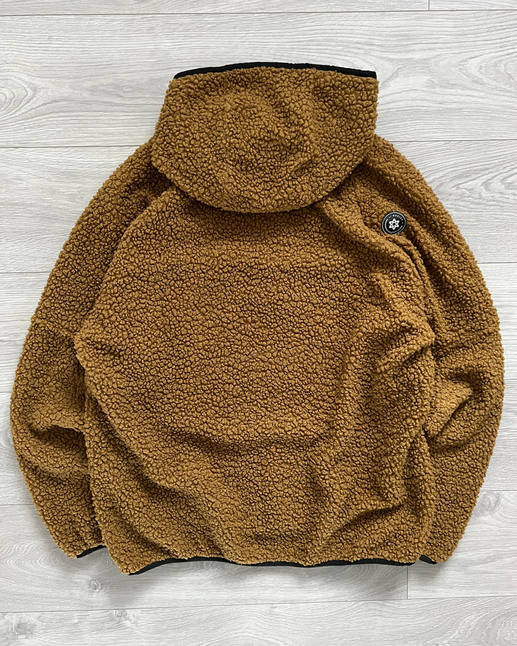 Oakley 1/4 Zip Brown Technical Boa Fleece Anorak - Size L