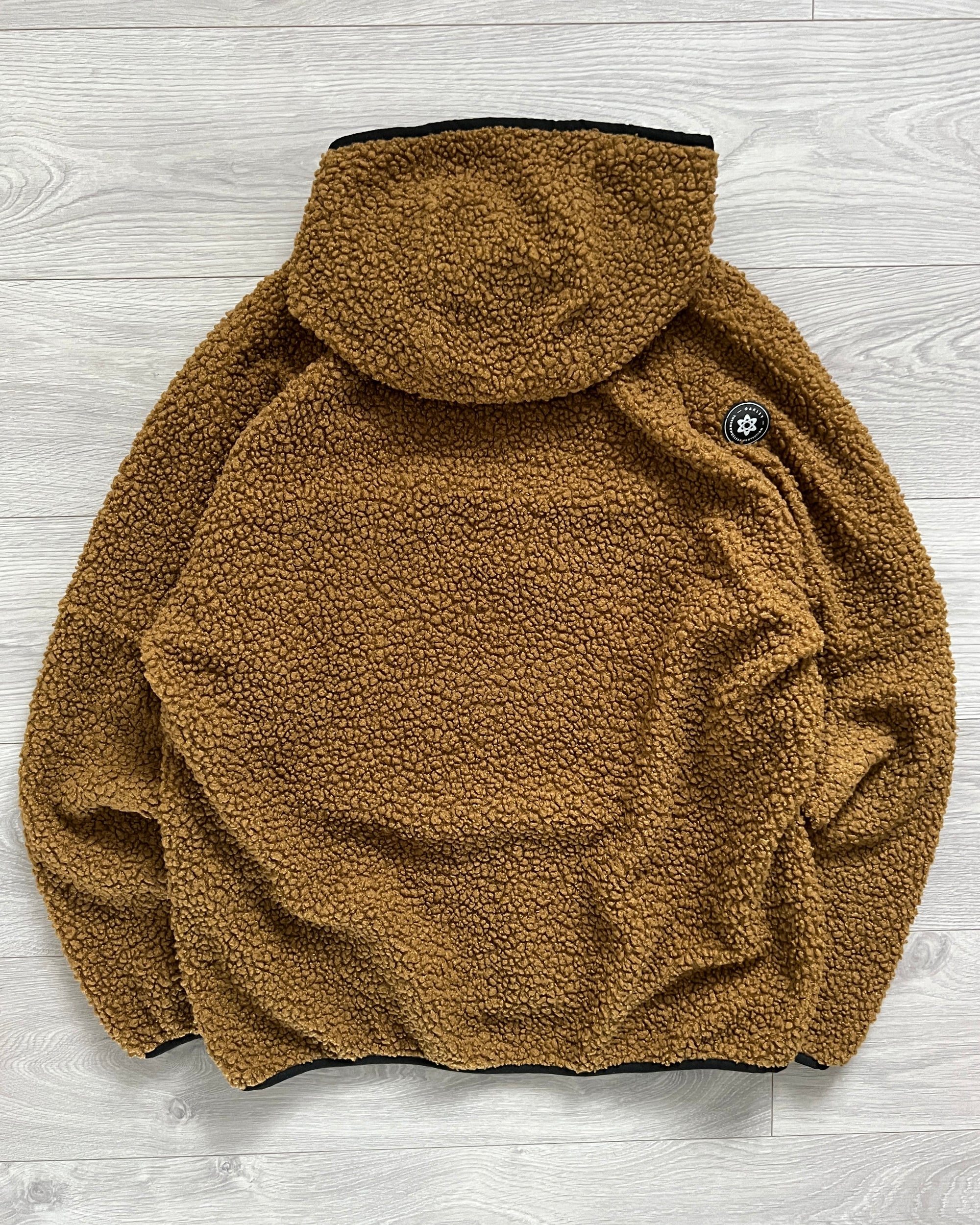 Oakley 1/4 Zip Brown Technical Boa Fleece Anorak - Size L