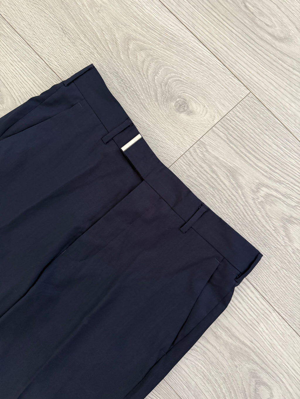 Helmut Lang 1999 Metal Tab 3B Navy Wool Suit - Size S Jacket / 30" Waist