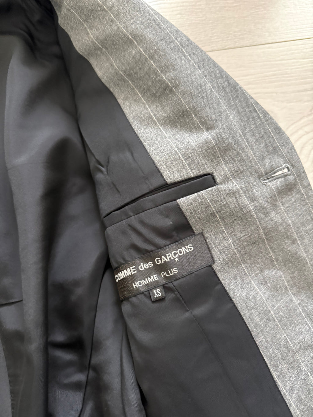 Comme Des Garcons Homme Plus AW2009 Curve Panelled Wool Suit - Size XS Jacket / 30" Waist