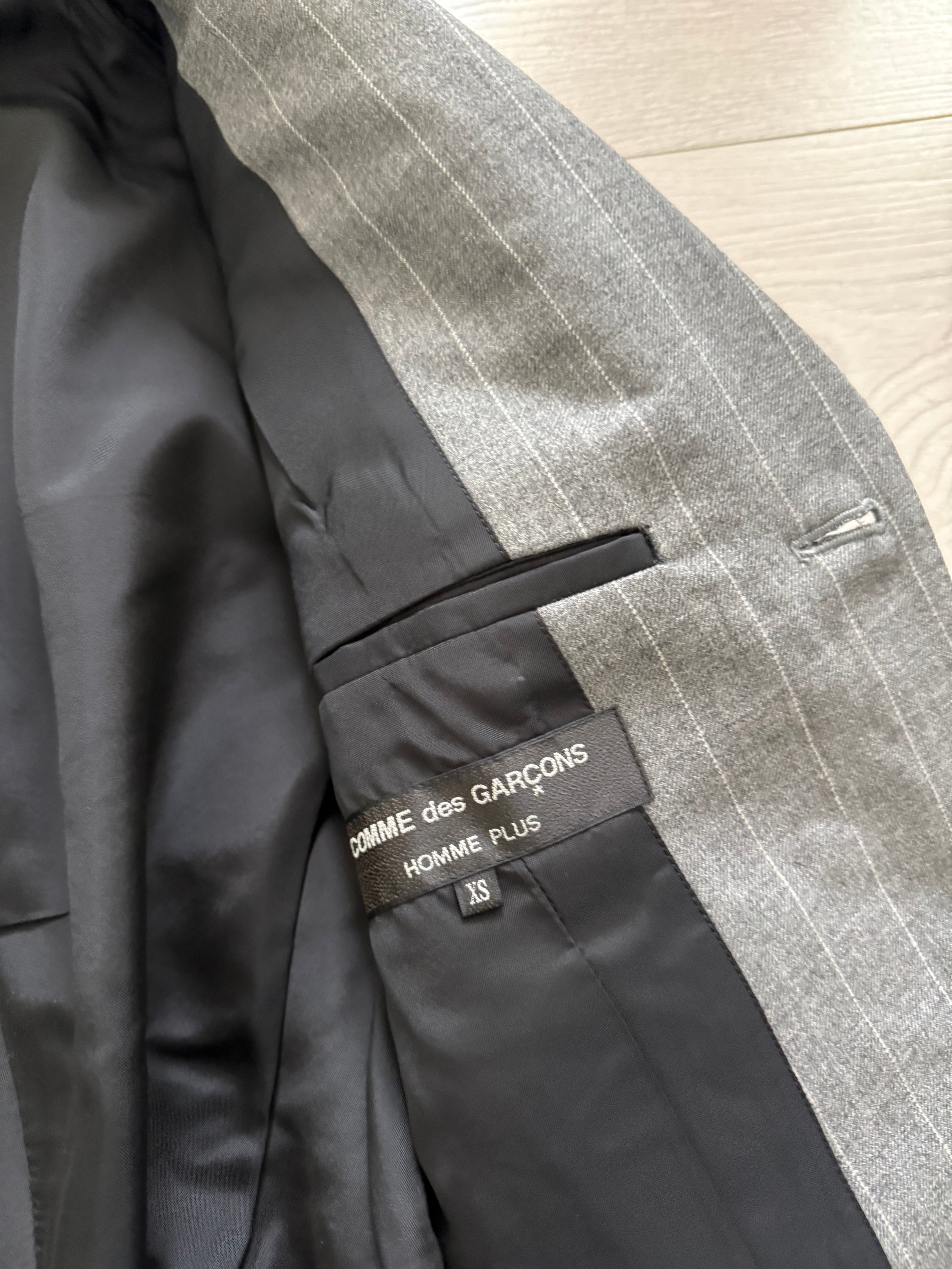 Comme Des Garcons Homme Plus AW2009 Curve Panelled Wool Suit - Size XS Jacket / 30" Waist