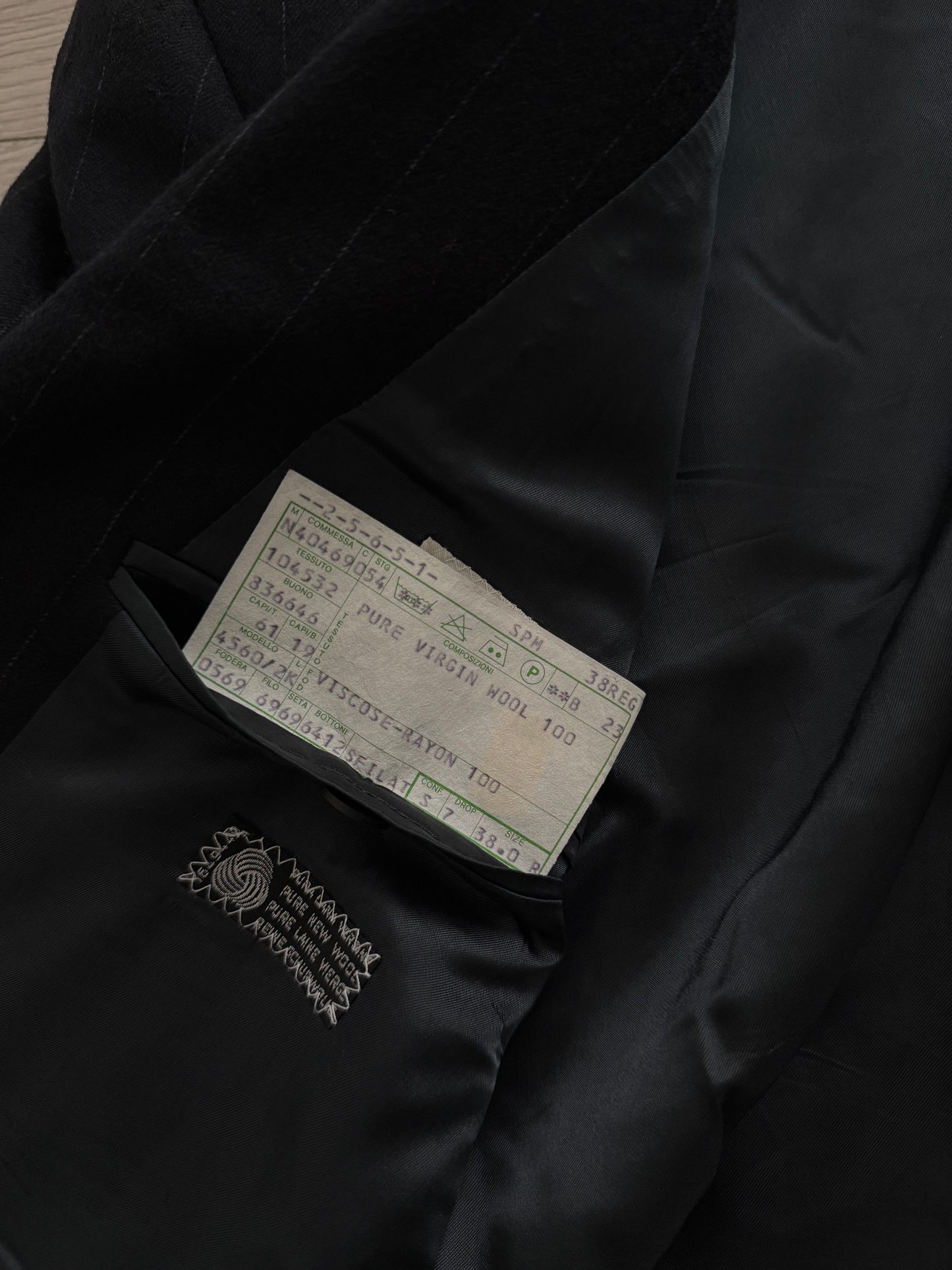 Giorgio Armani 1990s Double-Breasted Striped Wool Suit - Size M Jacket / 32" Waist