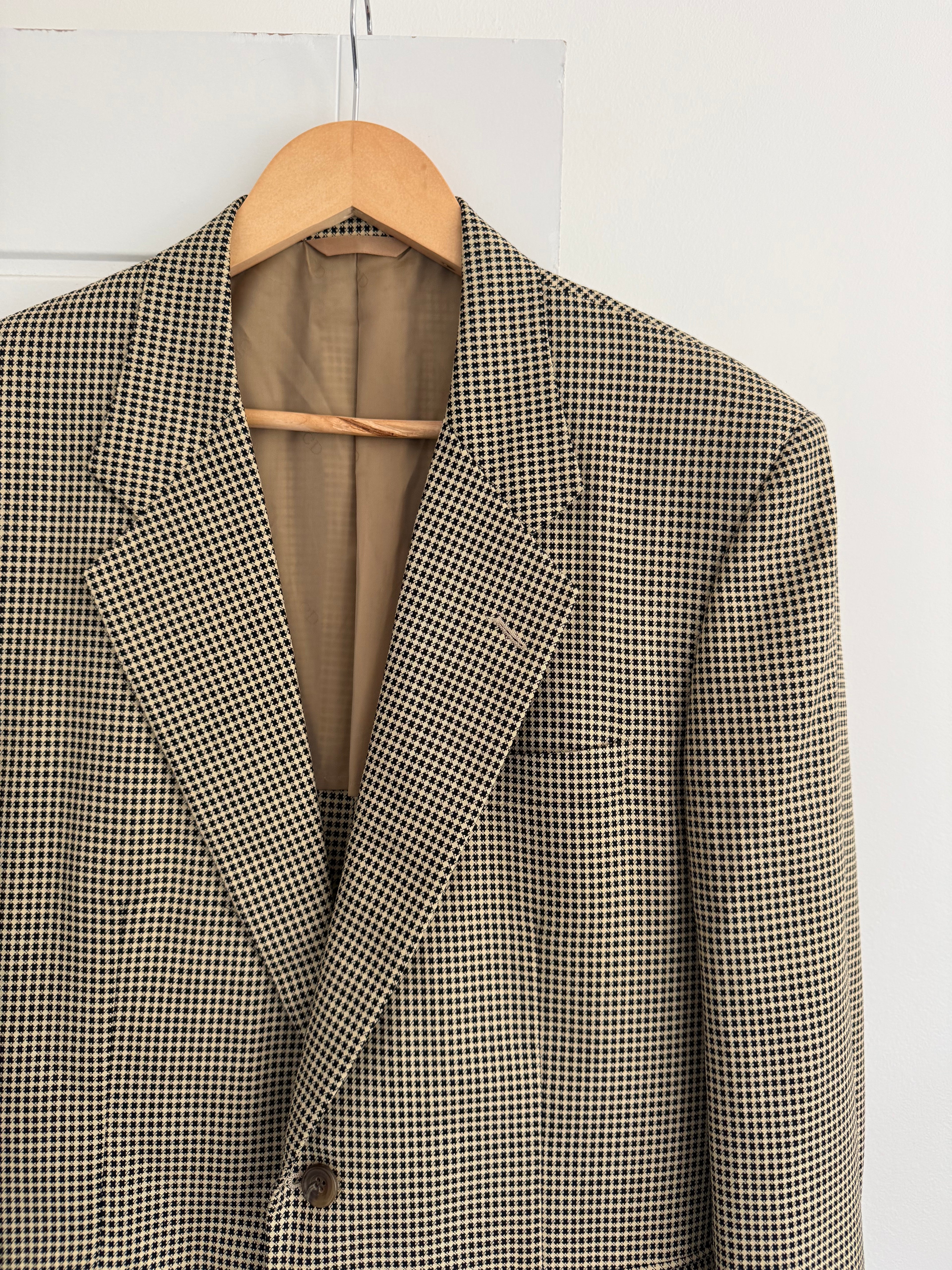 Dior 1980s 2B Unlined Textured Wool Sports Blazer Jacket - Size S