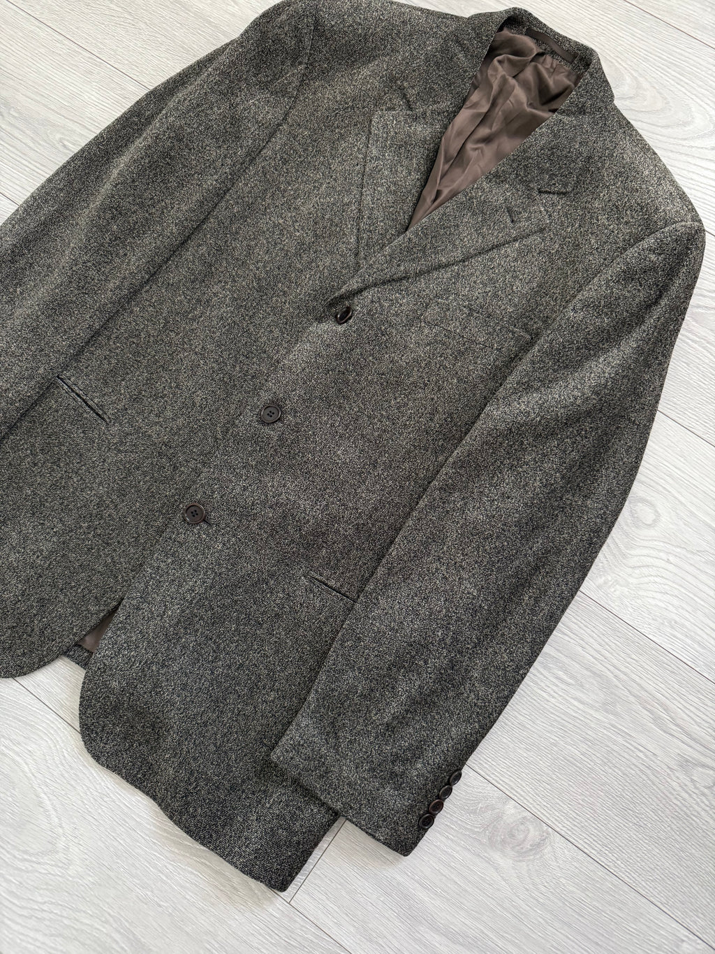 Hugo Boss 1980s 3B Torrelo Vierra Melagne Fabric Sports Jacket Blazer - Size XL