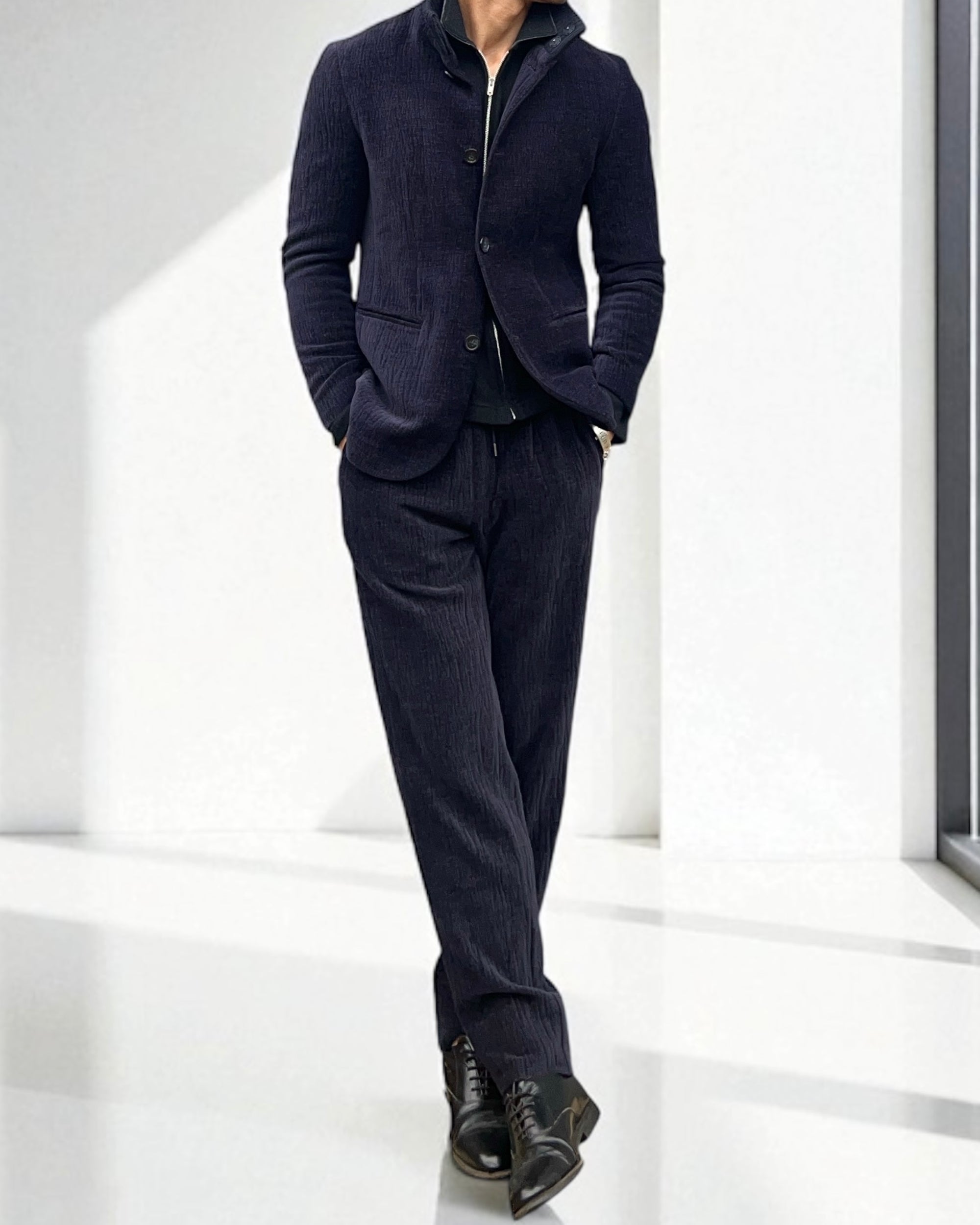 Emporio Armani FW2021 Cotton Jacket & Trousers Set - Size S Jacket / S Trousers