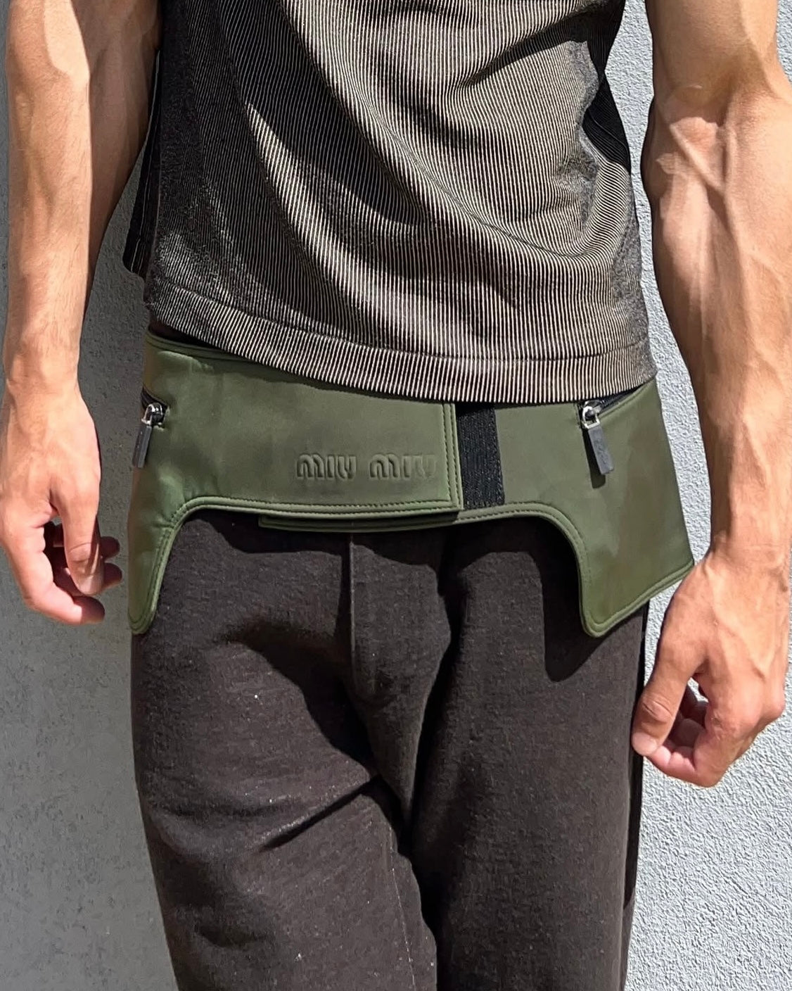 Miu Miu FW1999 Tech Fabric Cummerbund Waist Bag