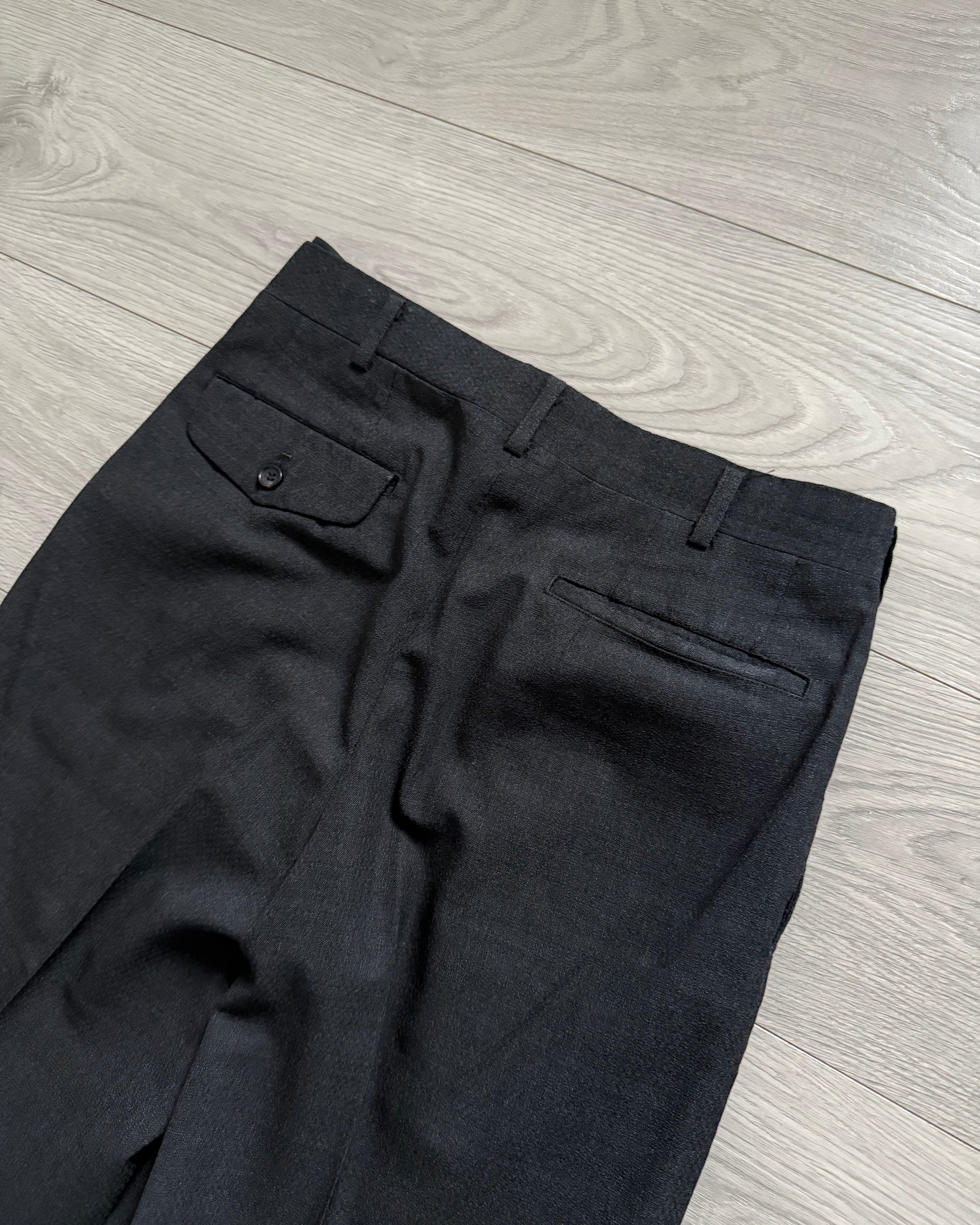 Comme Des Garcons Homme 2003 Double Pleat Textured Pants - Size 30