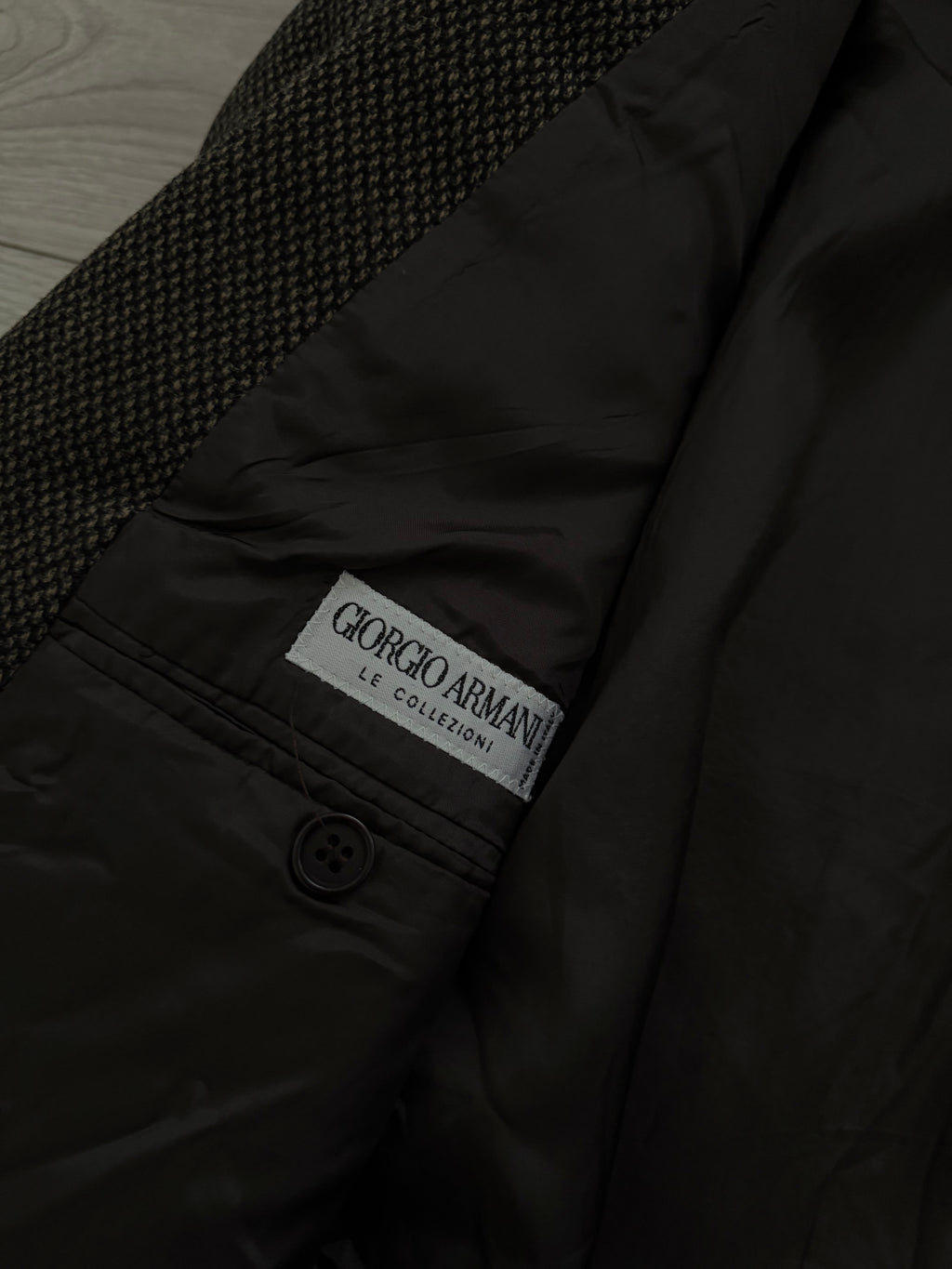 Giorgio Armani 1980s 3B Textured Wool Sport Jacket Blazer  - Size XL