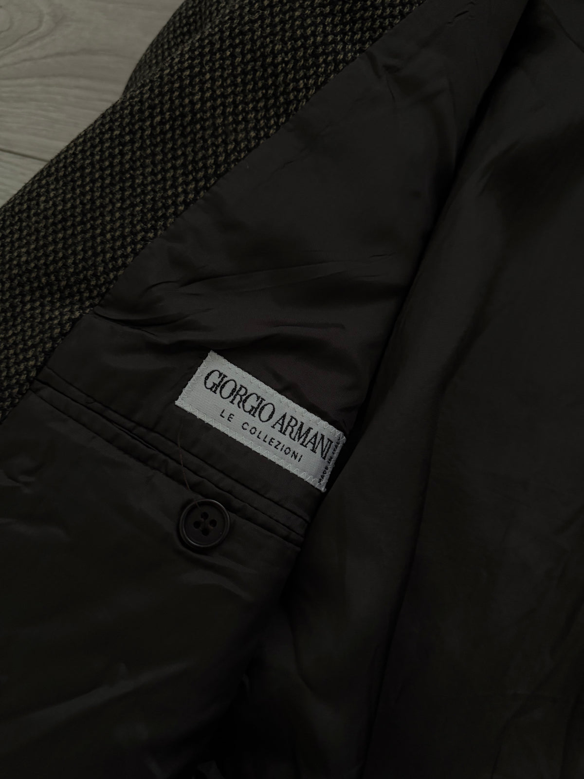 Giorgio Armani 1980s 3B Textured Wool Sport Jacket Blazer  - Size XL