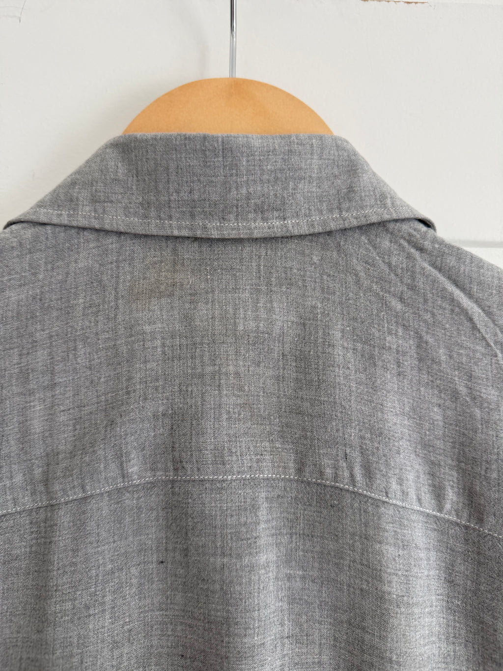 Emporio Armani 1990s Grey Draped Shirt - Size S