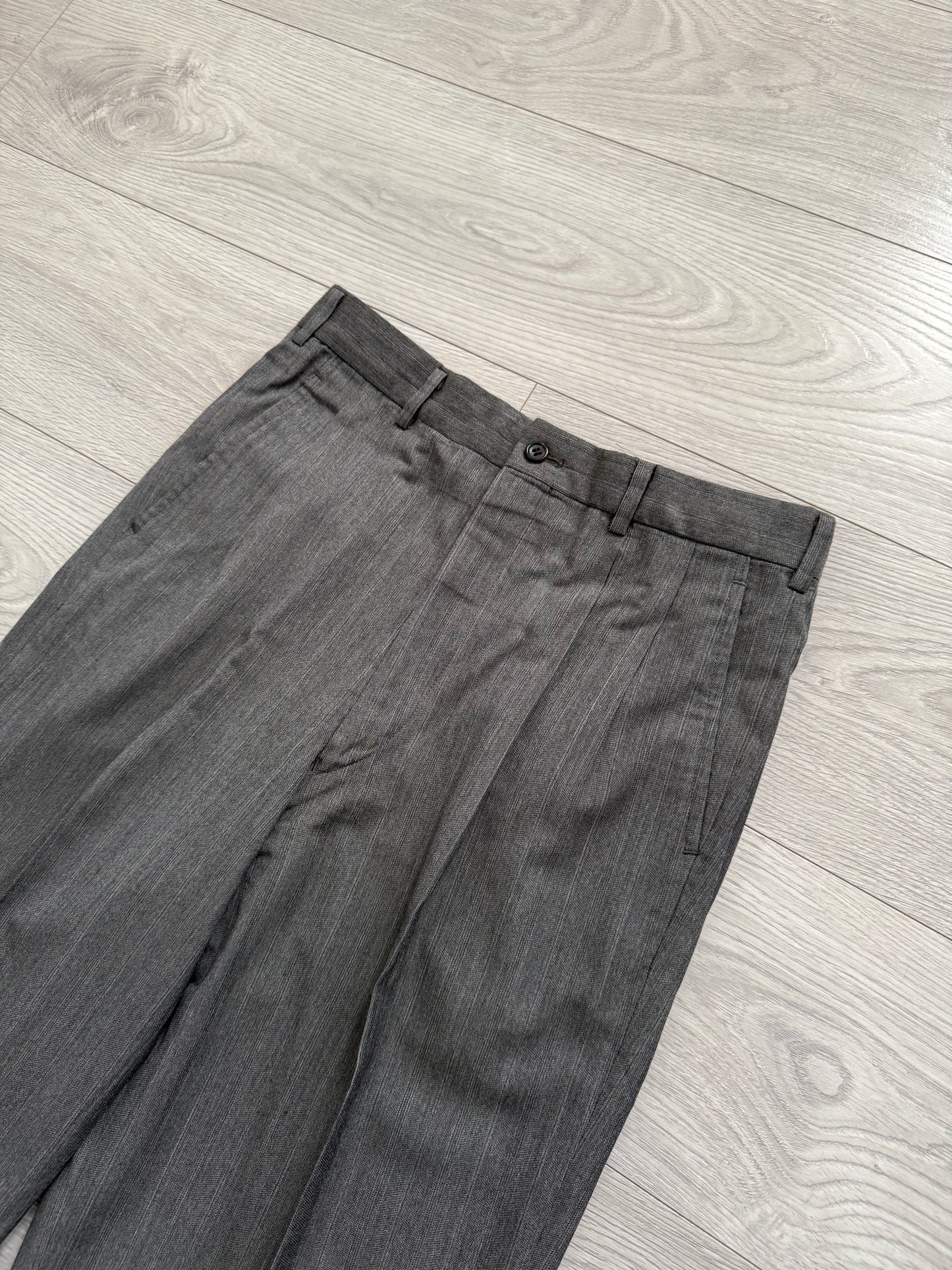 Comme Des Garcons Homme Deux 1989 Double-Breasted Pleated Suit - Size S Jacket / 32" Waist