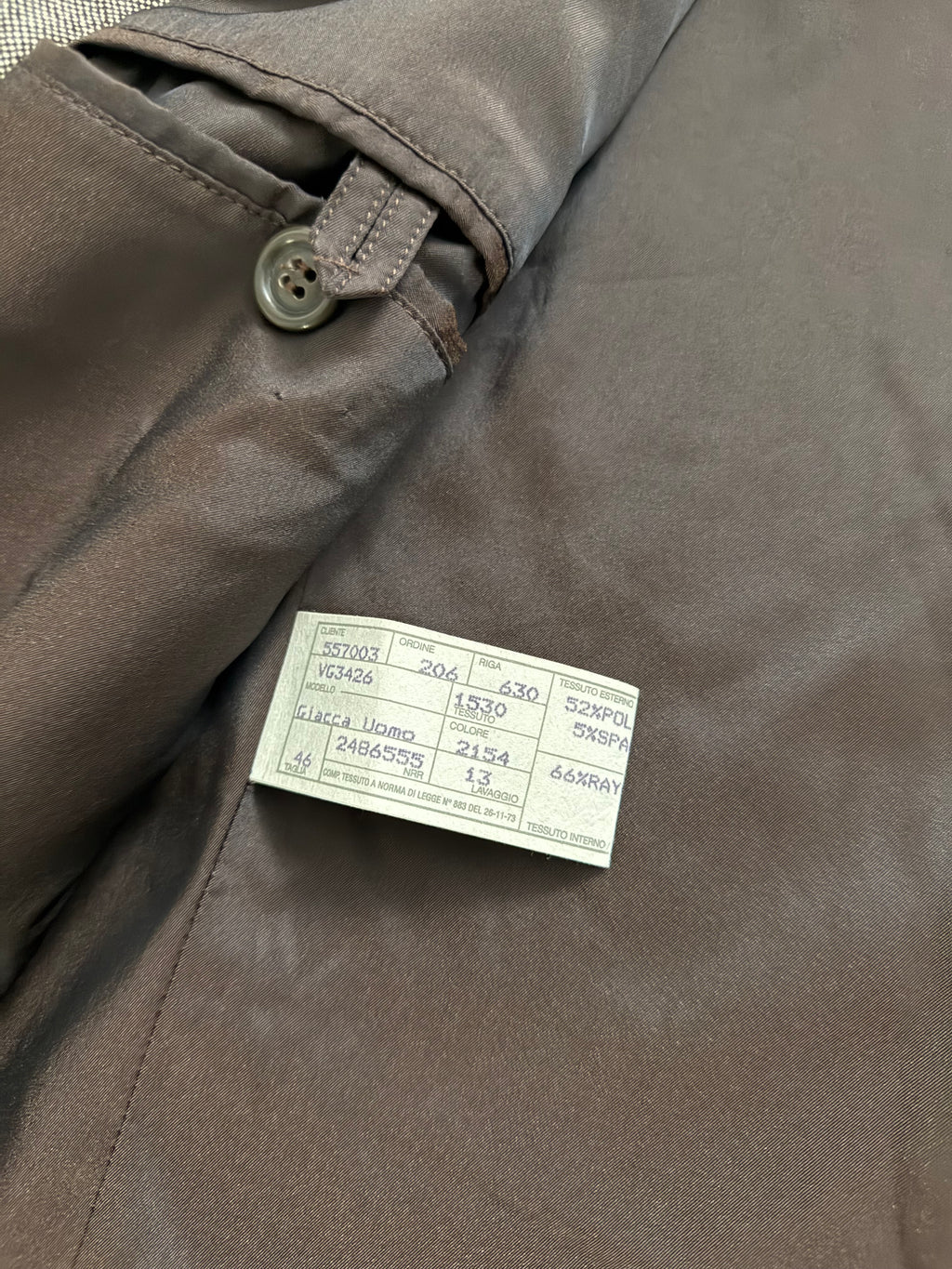Emporio Armani 1998 Nehru Collar Taupe Brown Sports Jacket - Size S
