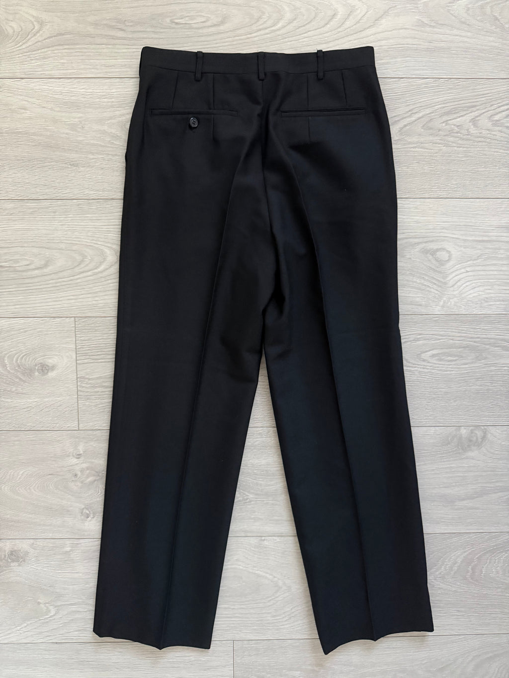 Givenchy 1990s Peak Lapel Double Breasted Wool Black Suit - Size S Jacket / 28" Waist