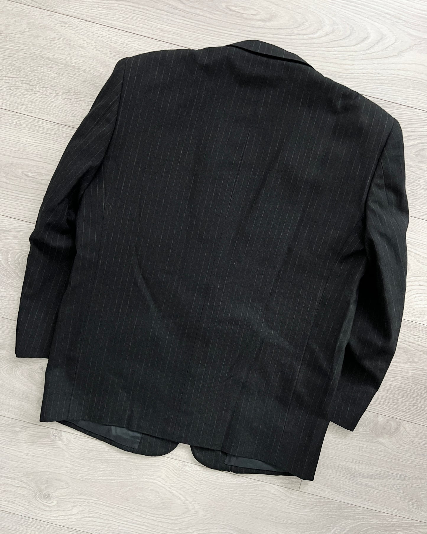 Comme Des Garcons Homme AW1988 Wool Pleated Striped Suit - Size M Jacket / 30 Waist