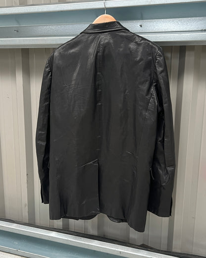 Jil Sander by Raf Simons 00s Leather Blazer Jacket - Size M