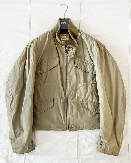 Helmut Lang 1998 High Neck Padded Bomber Jacket - Size M