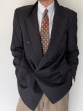 Hugo Boss 1980s 'Al Capone' Double Breasted Peaked Lapel Sports Jacket Blazer - Size S