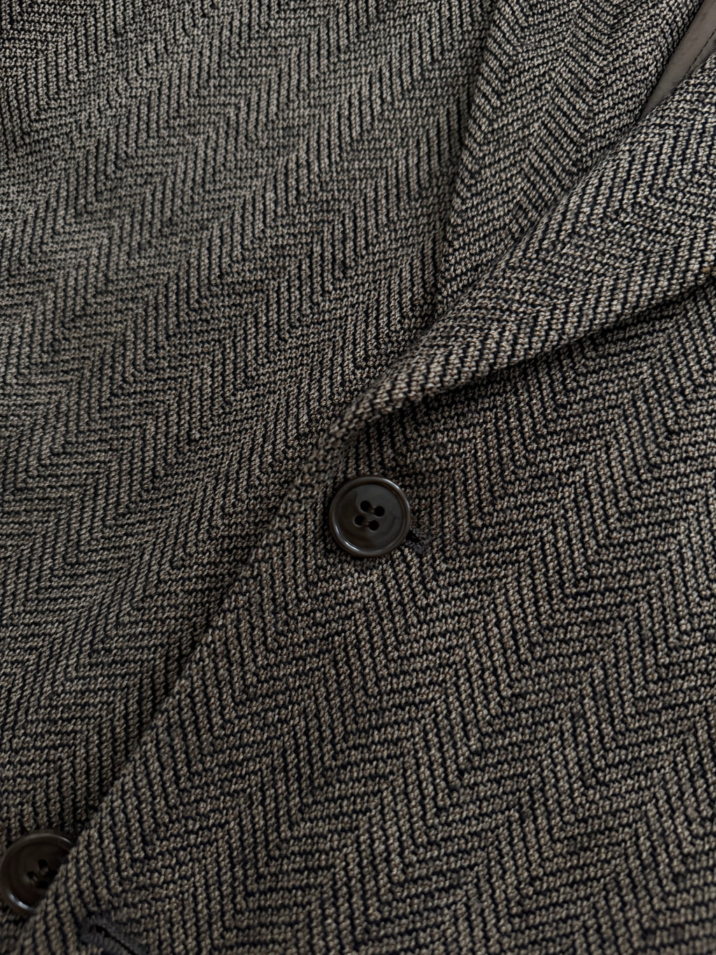 Giorgio Armani 1980s 2B Herringbone Wool Sport Jacket Blazer - Size M