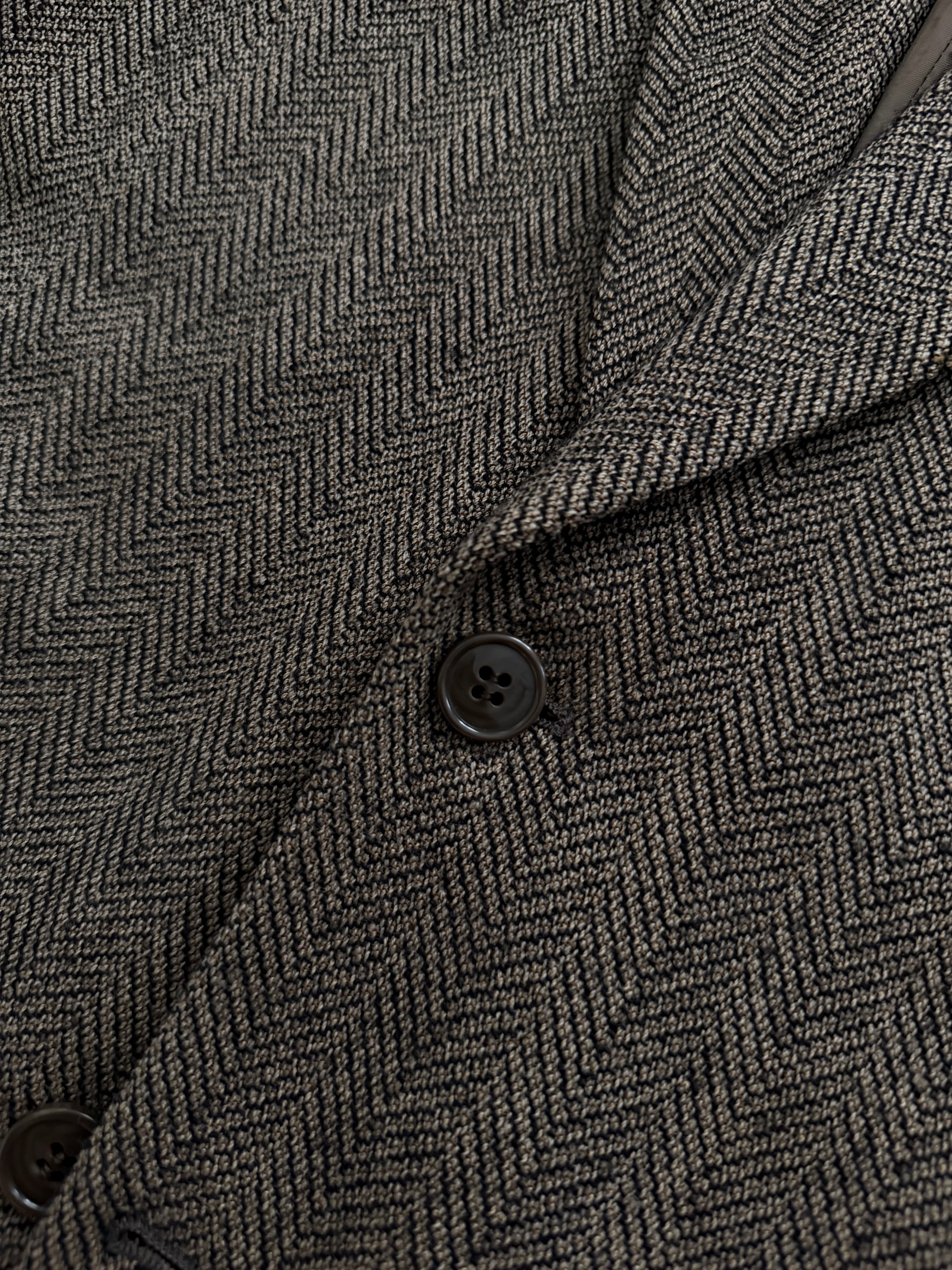Giorgio Armani 1980s 2B Herringbone Wool Sport Jacket Blazer - Size M