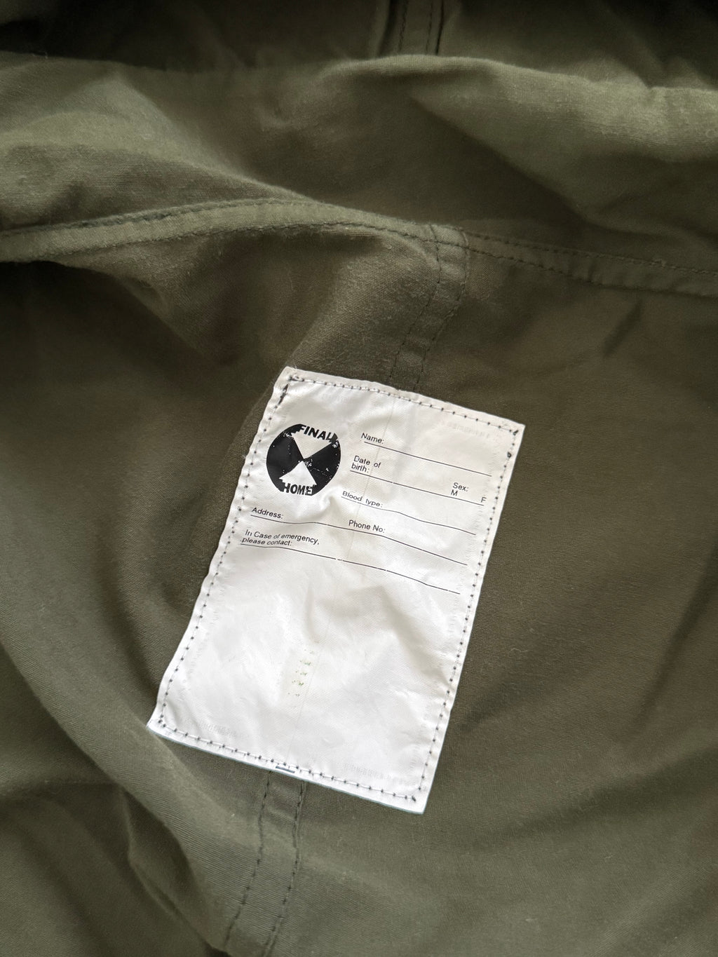 Final Home 2002 Technical Reworked Military Jacket - Size S