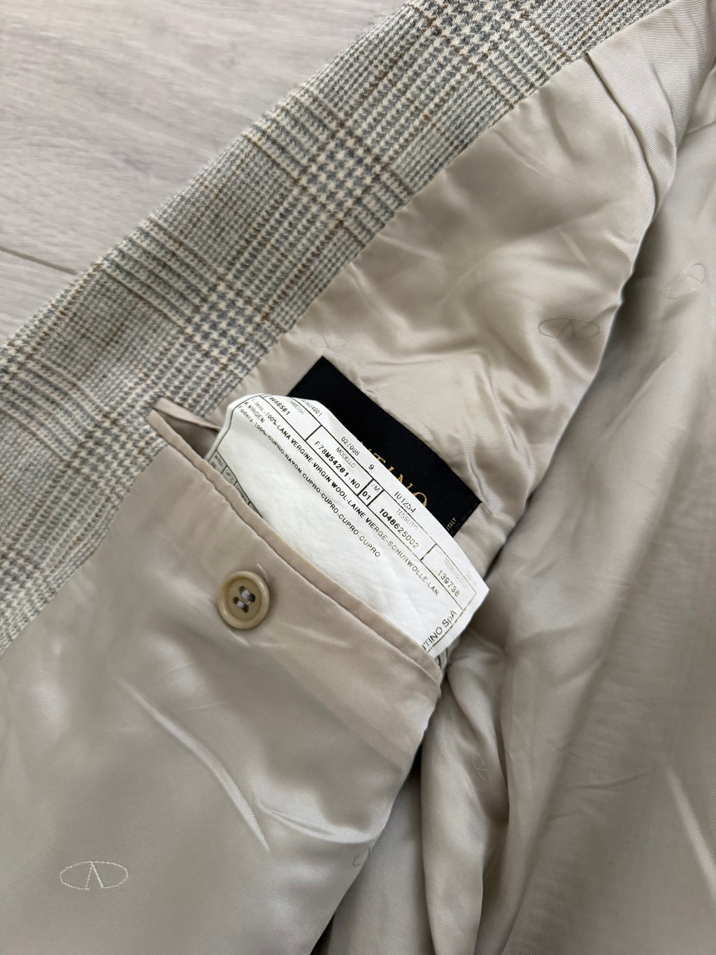 Valentino 1990s 2B Check Wool Sport Jacket Blazer - Size M