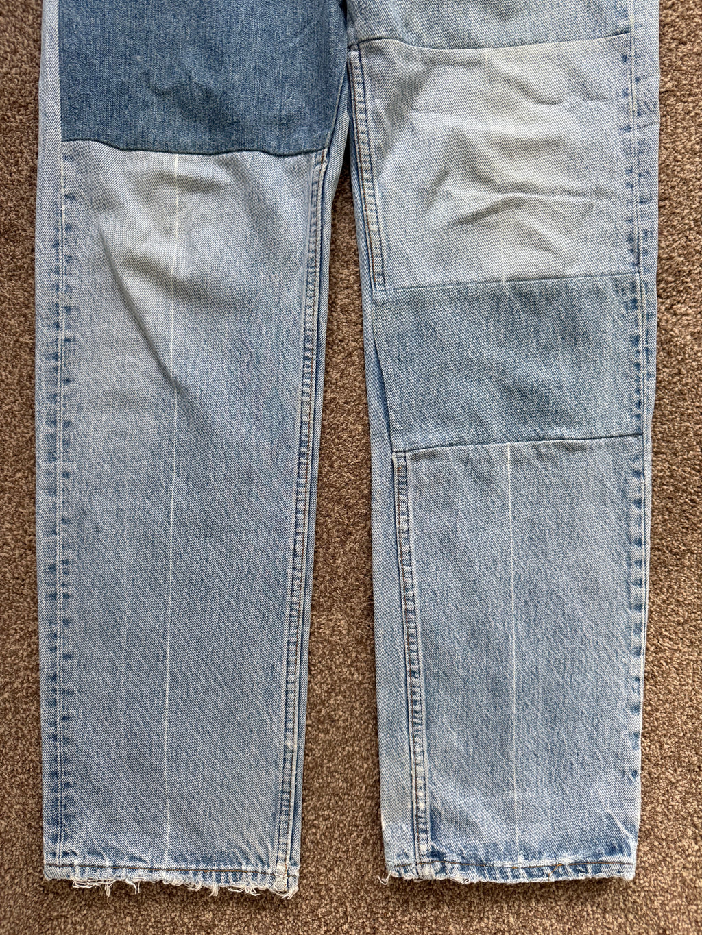Maison Martin Margiela Artisanal Line (0)(10) AW1999 Re-Worked Panelled Denim Jeans - Size 32" Waist