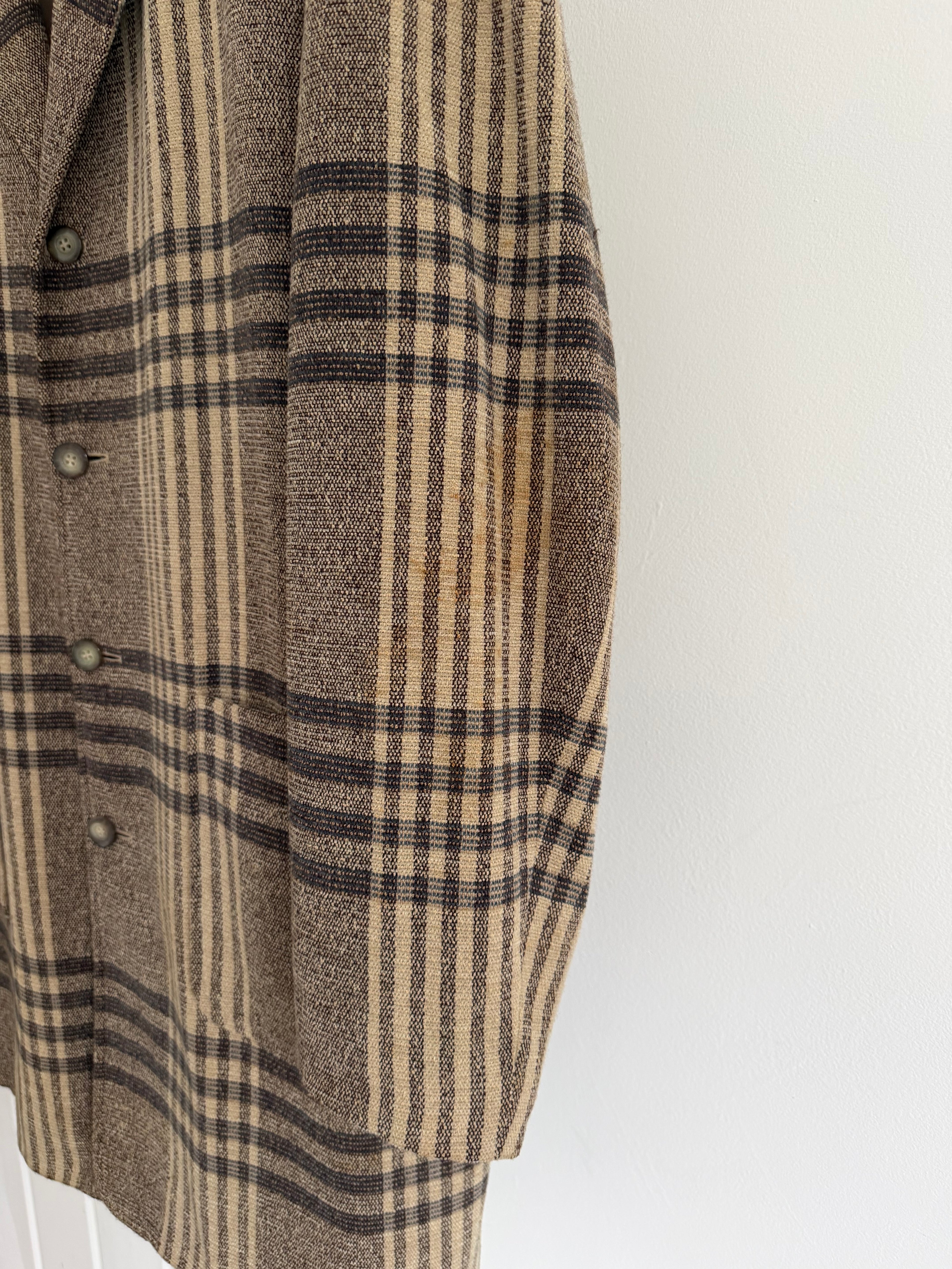 Emporio Armani 1990s Wool Blend Textured Sport Coat  - Size XL