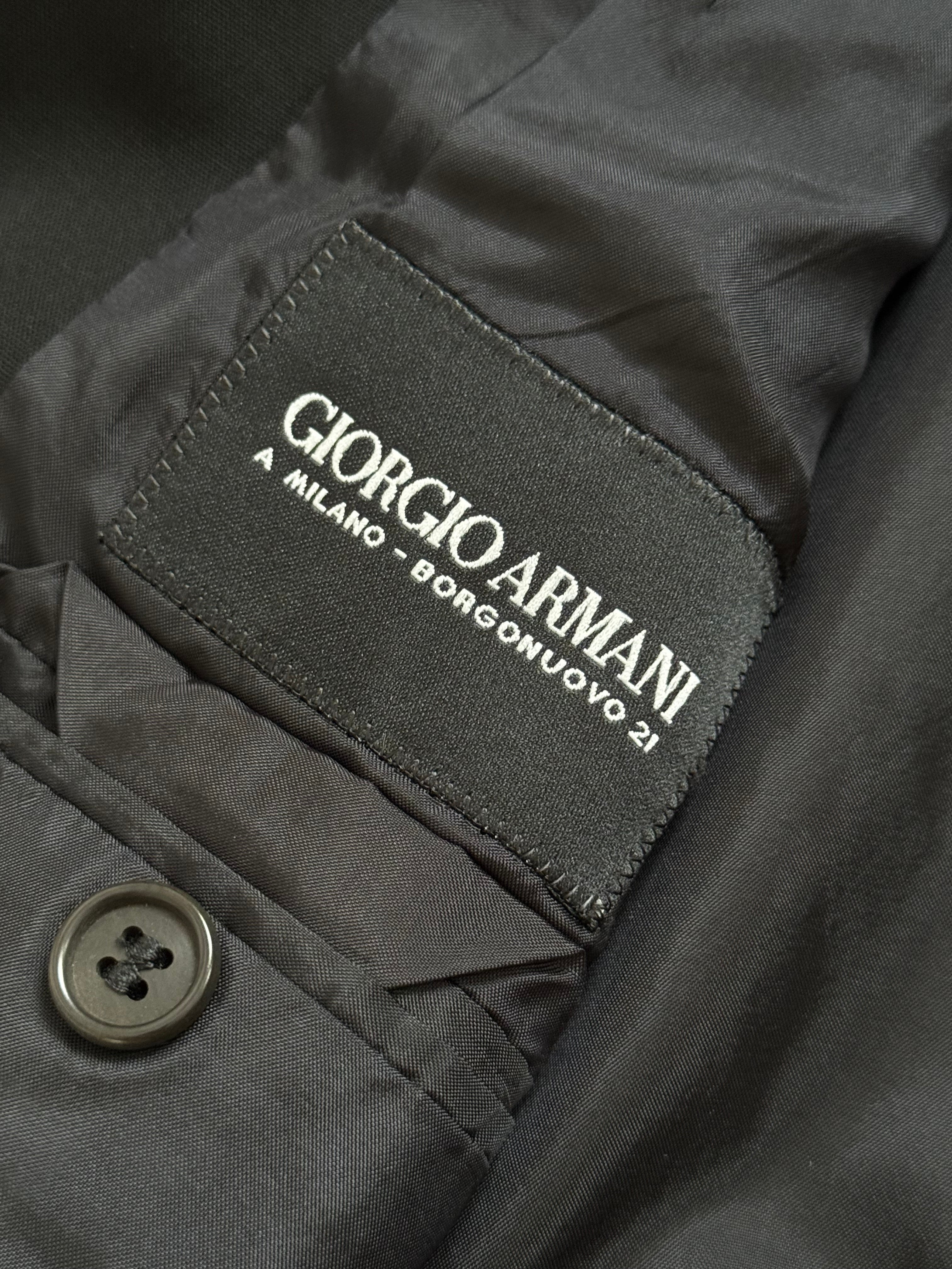 Giorgio Armani Black Label 1990s 3B Draped Lightweight Wool Jacket - Size S