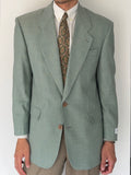 Hugo Boss 1980s 2B Teal Green Wool Sports Blazer Jacket - Size S
