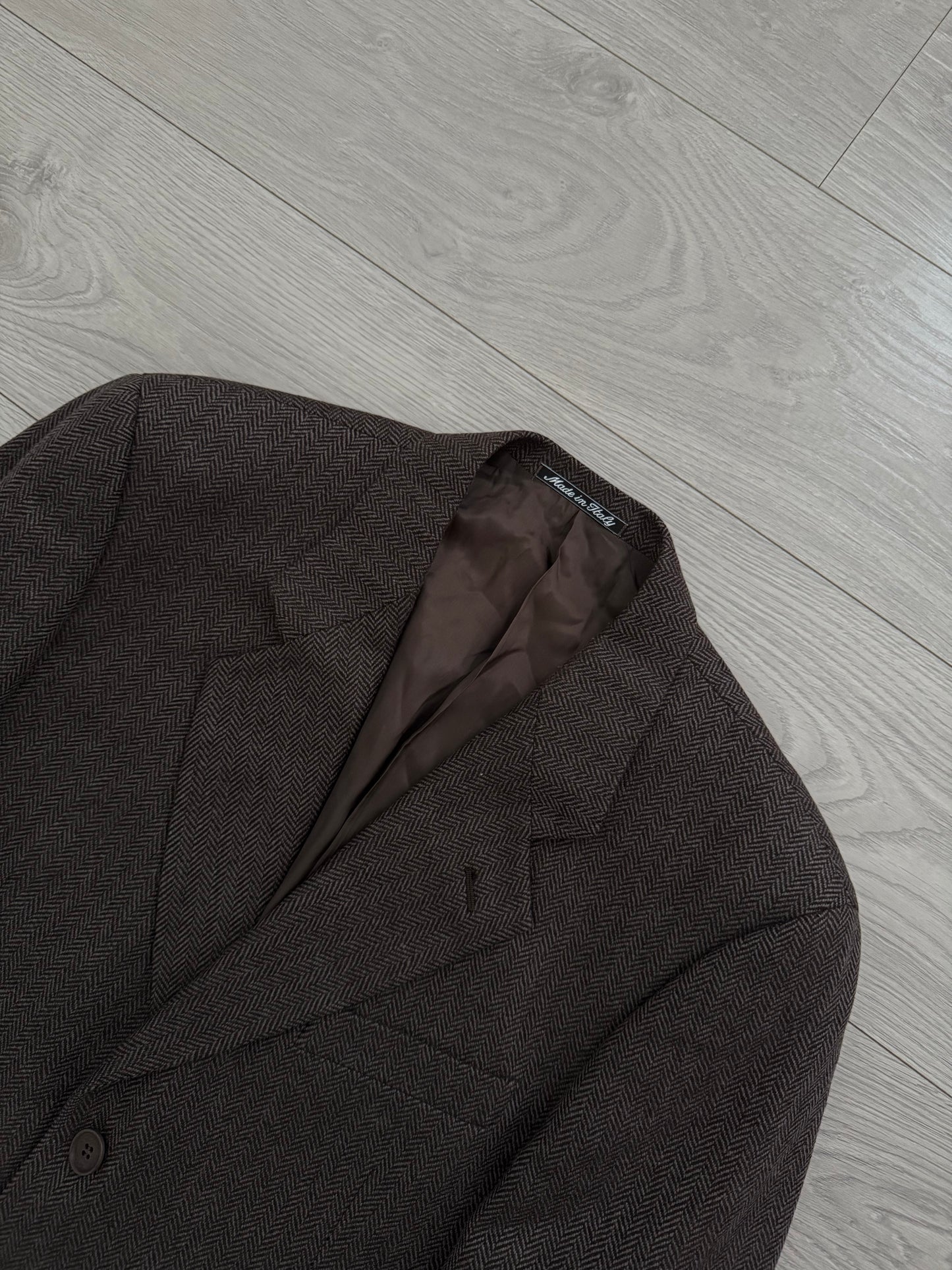 Giorgio Armani 1990s Tweed Wool 3B Blazer Jacket - Size XL