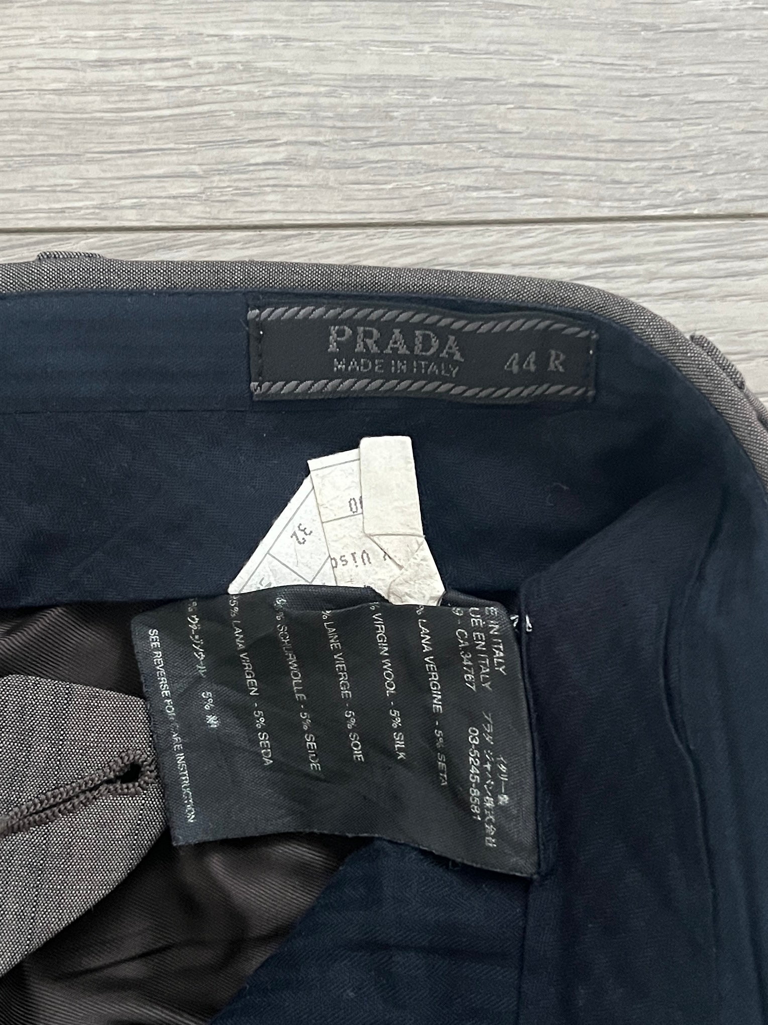 Prada Mainline SS2001 Runway Unlined Suit - Size S Jacket / 30" Waist